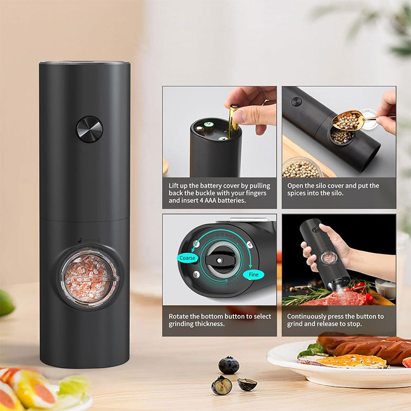 Small Wireless Salt & Pepper Mill Set