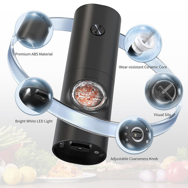 Small Wireless Salt & Pepper Mill Set