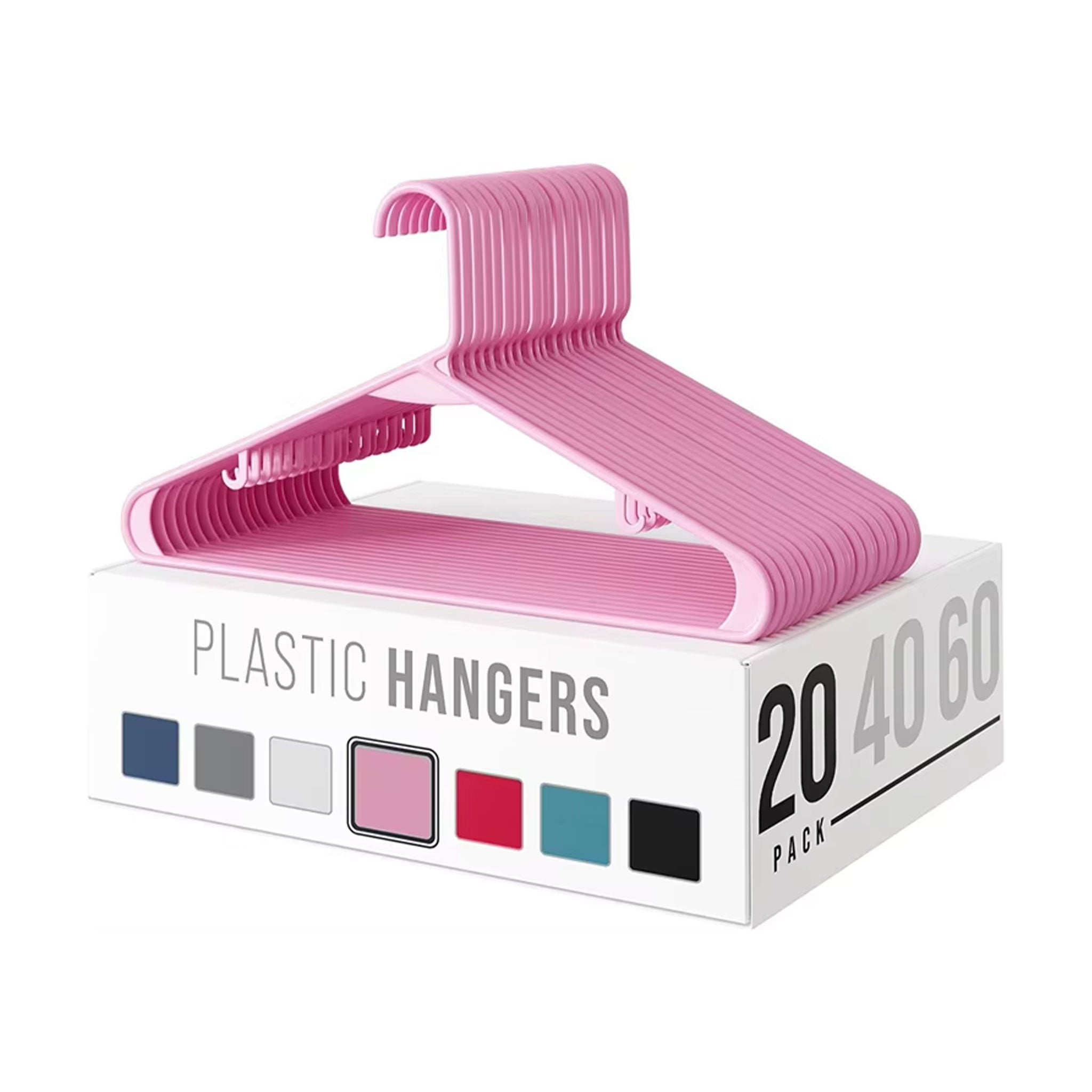 Space-Saving Plastic Hangers for Clothes — 20 PCS