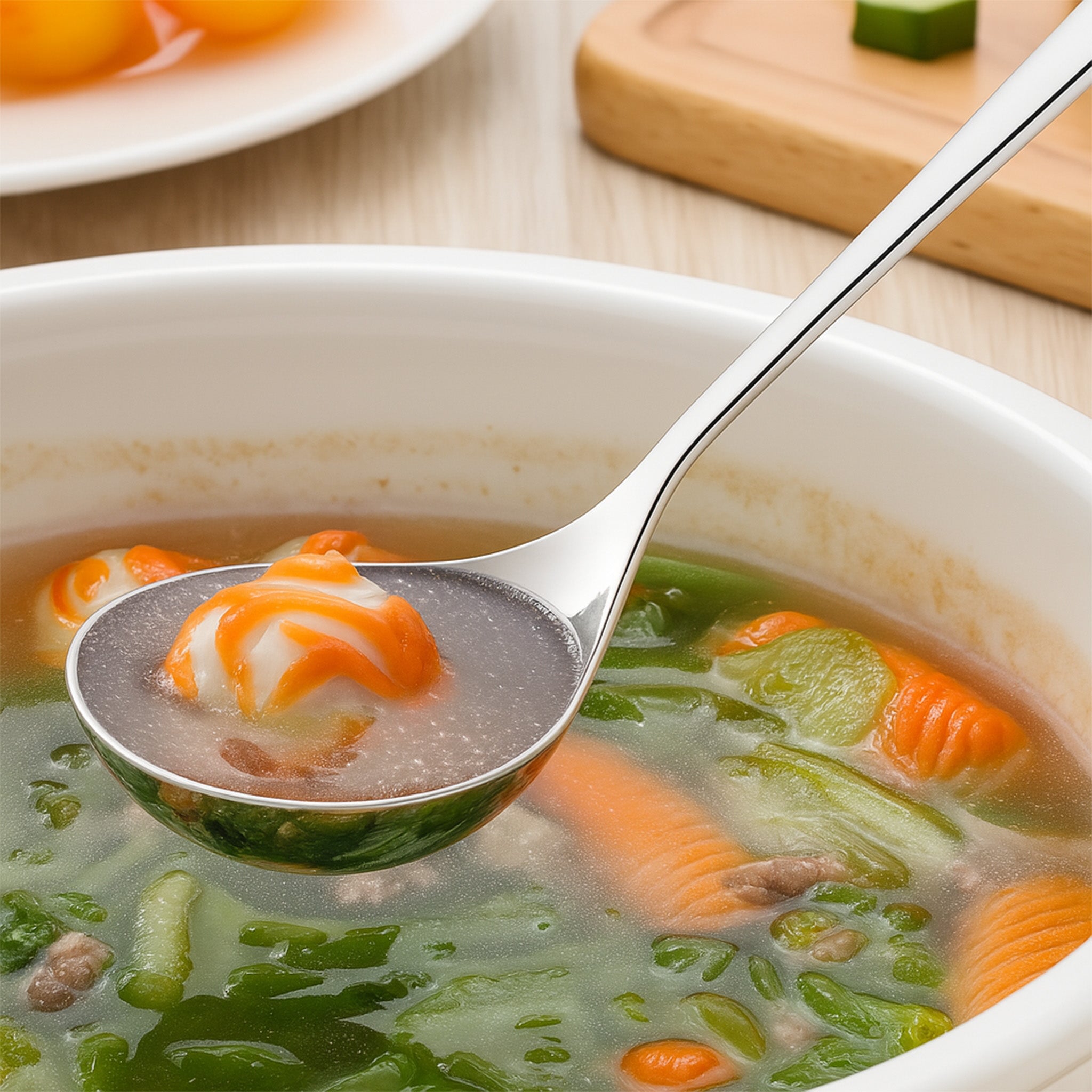 Thickened Round Spoon for Porridge & Soup
