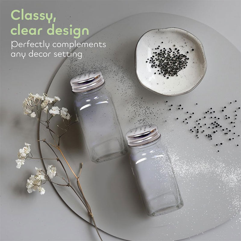 Square Glass Pepper Seasoning Bottle