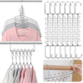 Stainless Steel Cascading Hangers for Clothes Shirts Space Saving Storage Metal Rack Magic Closet Wardrobe Hanger Hook Organizer wiktra