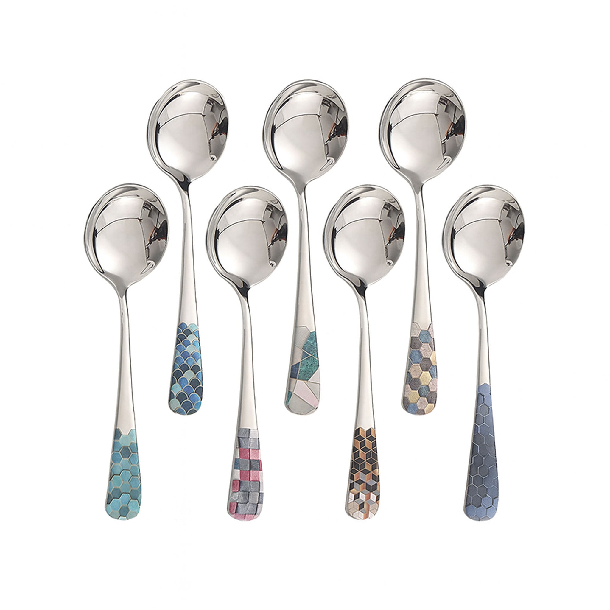 Stainless Steel Coffee & Dessert Teaspoons – Silver Round Head Cutlery