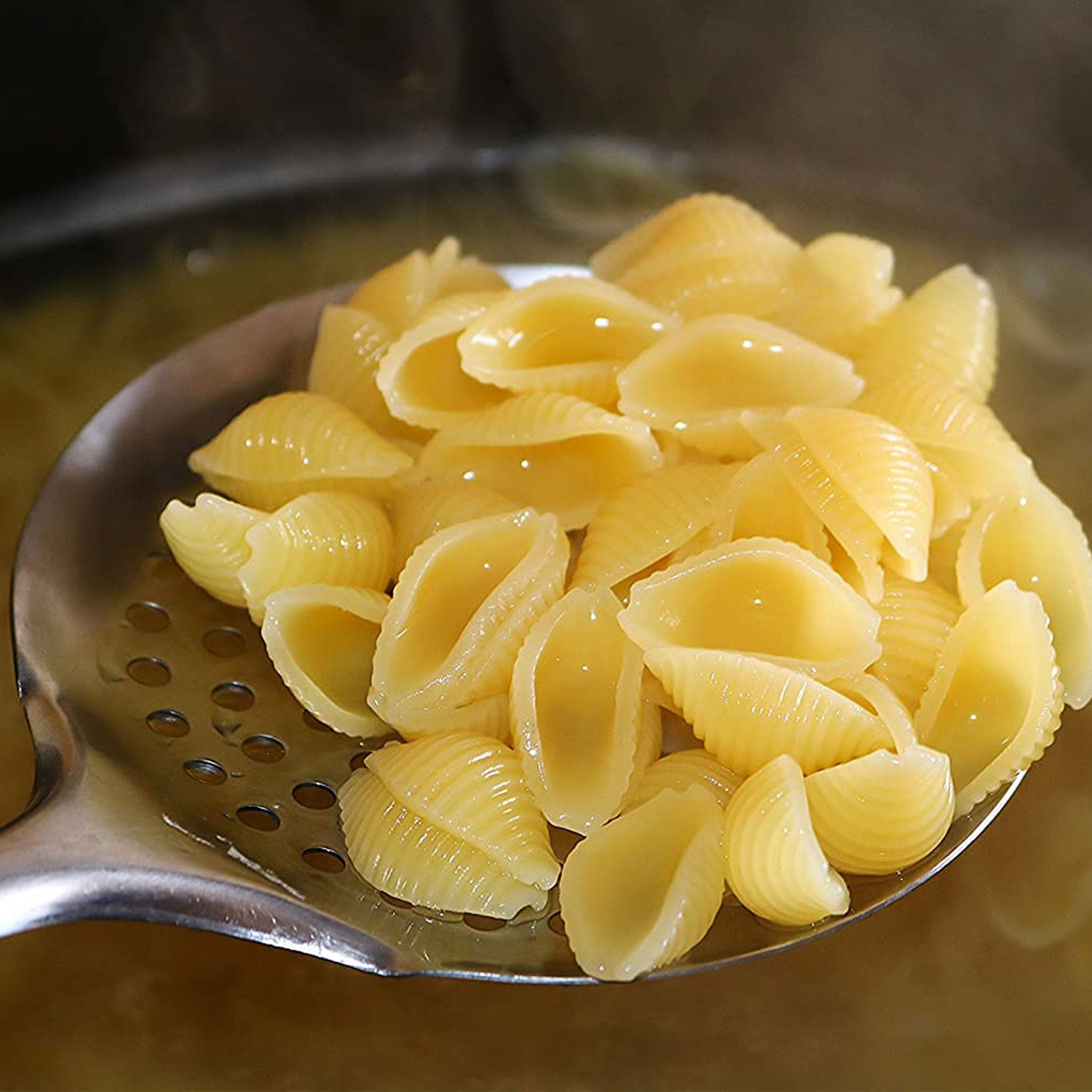 Stainless Steel Cooking Colander with Anti-Scald Handle – Kitchen Utensil