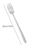 Stainless Steel Cutlery Set Icecream Dessert Coffee Spoons Fruit Fork Long Handle Soup Spoon Flatware Kitchen Tableware Utensils wiktra