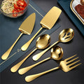 Stainless Steel Dinner Serving Spoon Public Tableware Steak Fork Shovel Buffet Distributing Soup Spoons Colander Kitchen Cutlery wiktra