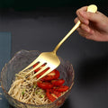 Stainless Steel Dinner Serving Spoon Public Tableware Steak Fork Shovel Buffet Distributing Soup Spoons Colander Kitchen Cutlery wiktra