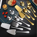 Stainless Steel Dinner Serving Spoon Public Tableware Steak Fork Shovel Buffet Distributing Soup Spoons Colander Kitchen Cutlery wiktra