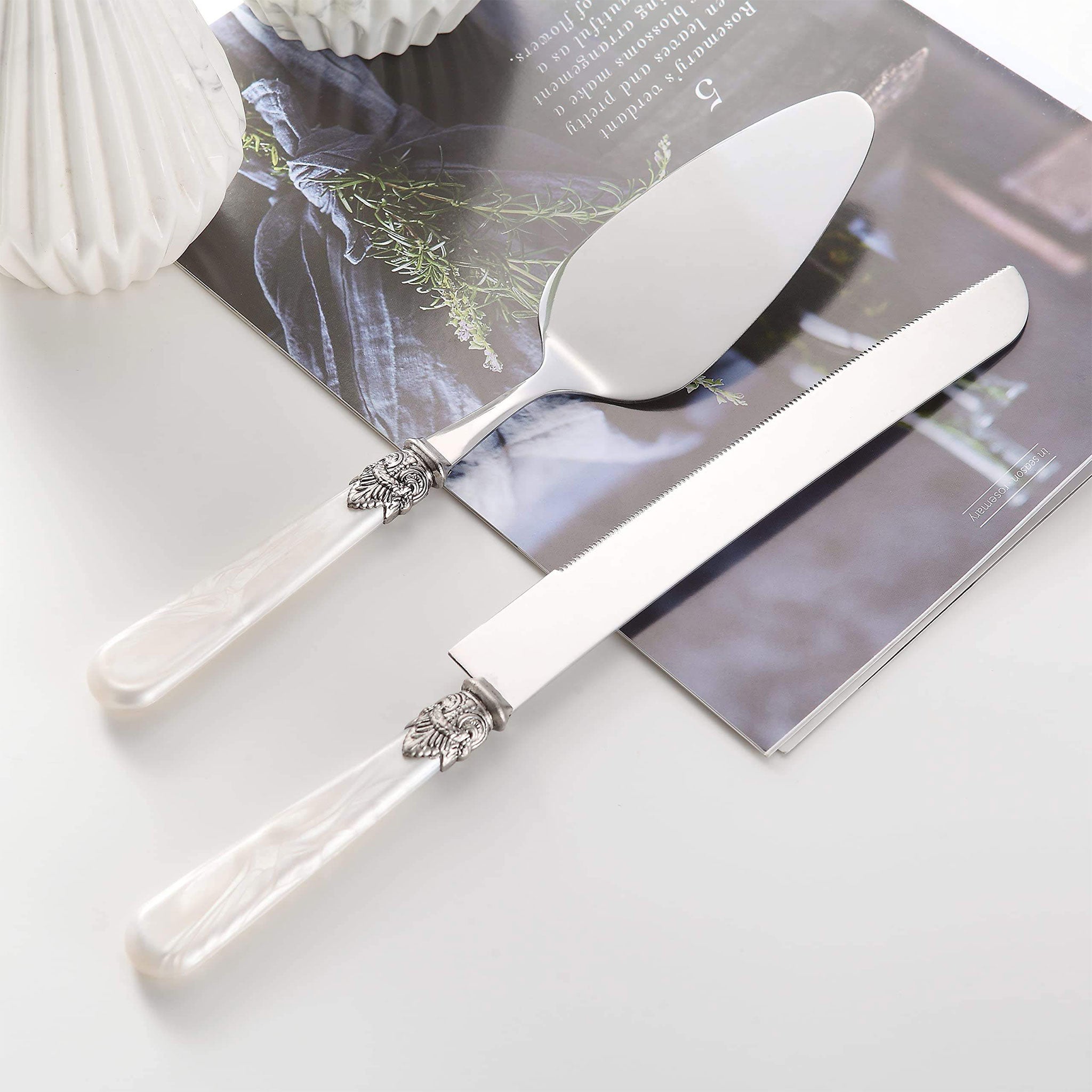 Stainless Steel Flatware Set with Marble Handle