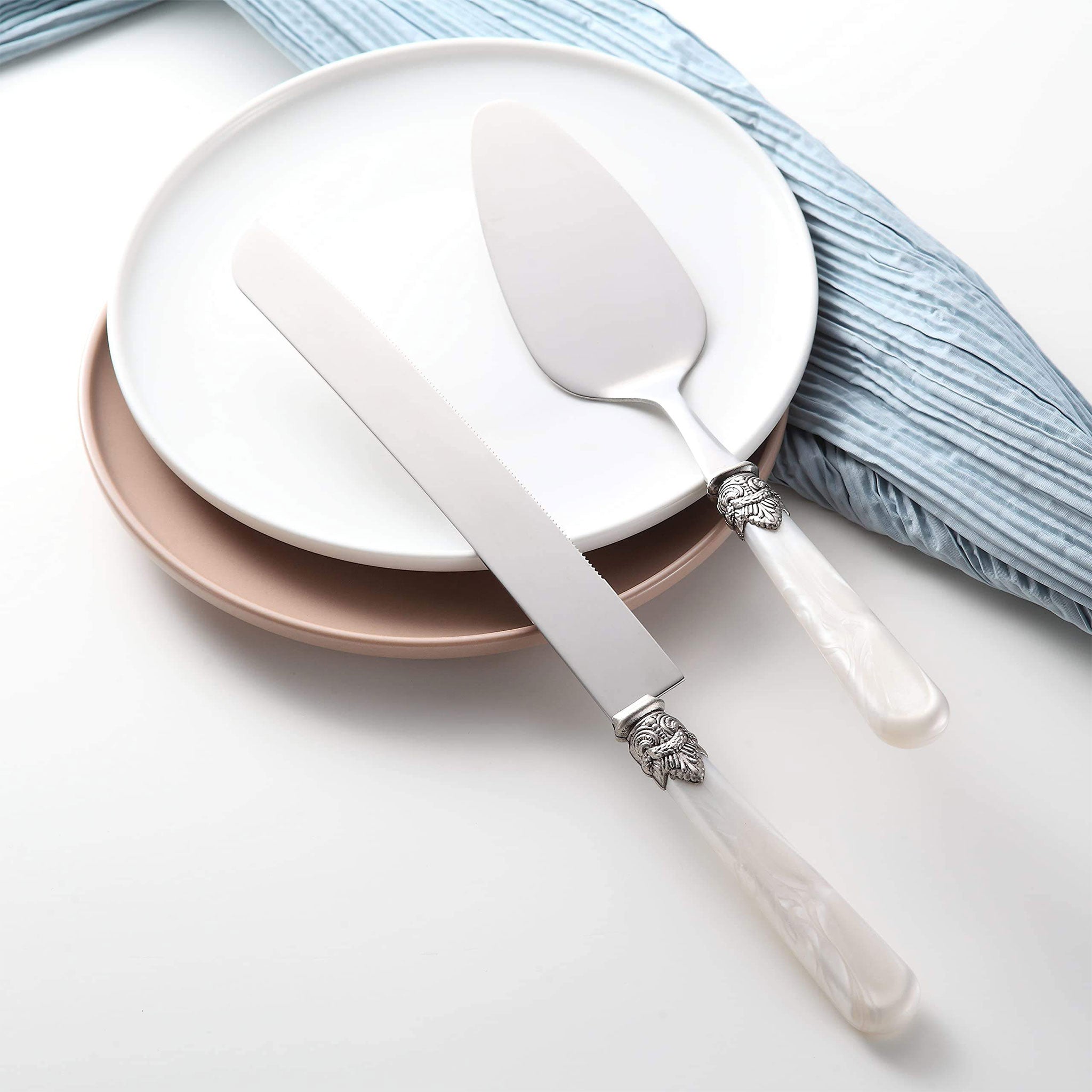 Stainless Steel Flatware Set with Marble Handle