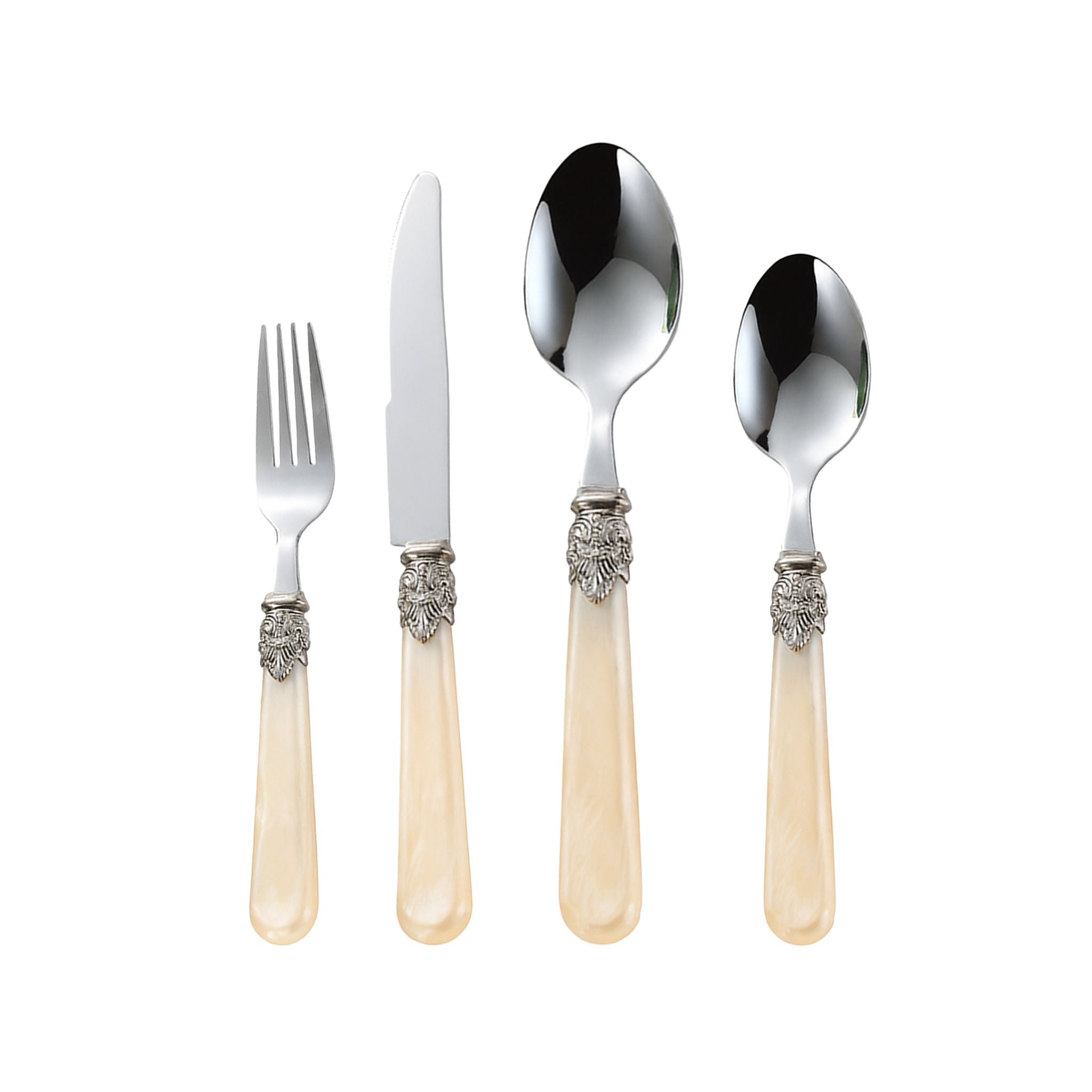 Stainless Steel Flatware Set with Marble Handle