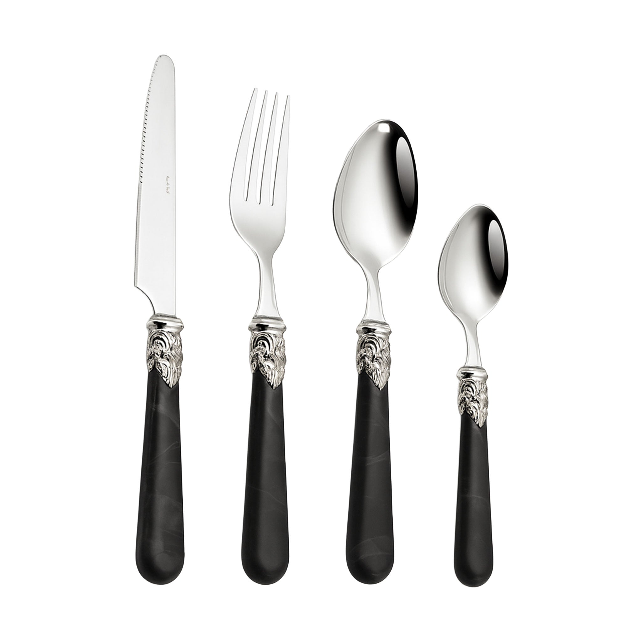Stainless Steel Flatware Set with Marble Handle