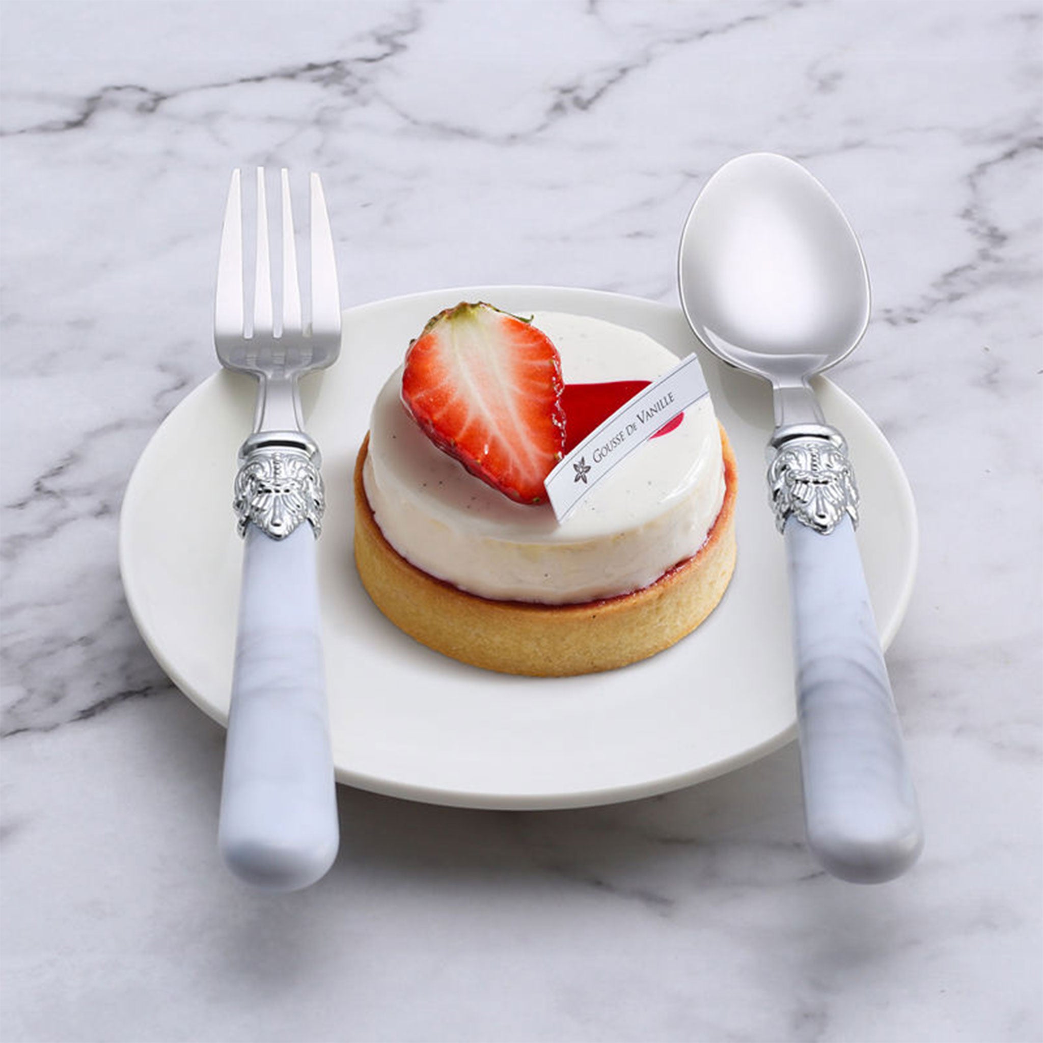 Stainless Steel Flatware Set with Marble Handle