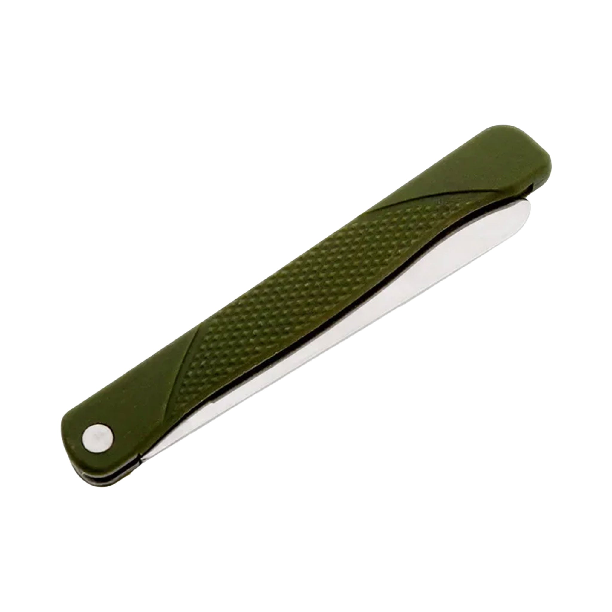 Stainless Steel Folding Camping Cutlery Set with Green Pouch