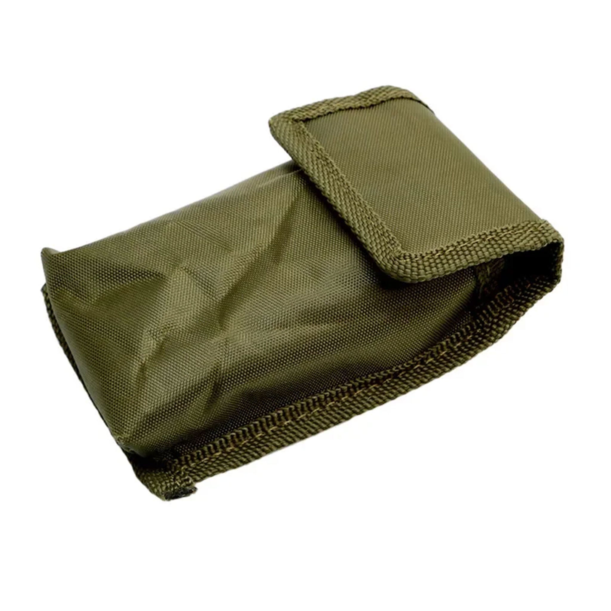 Stainless Steel Folding Camping Cutlery Set with Green Pouch