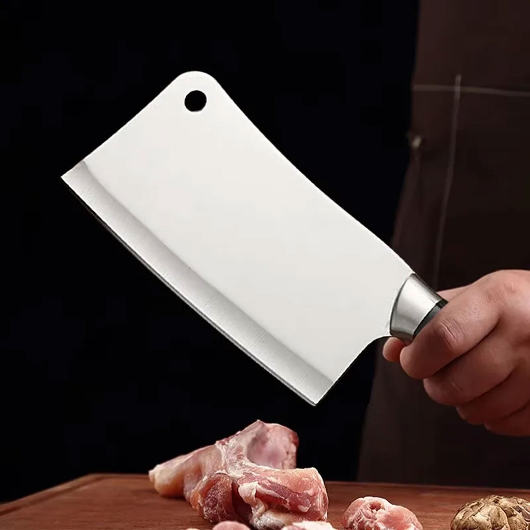 Stainless Steel Kitchen Knife Set with Holder and Sharpener
