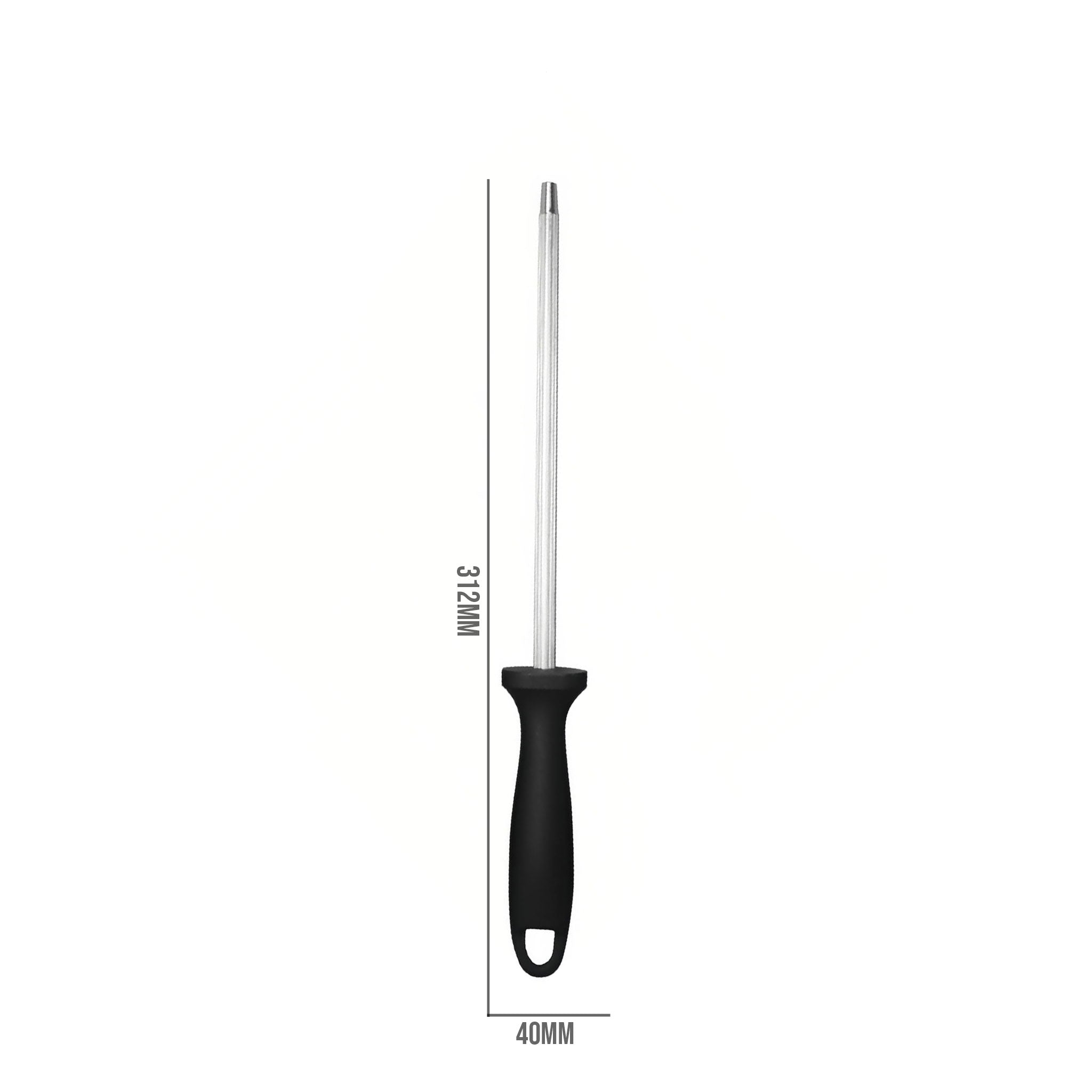 Stainless Steel Kitchen Knife Set with Holder and Sharpener