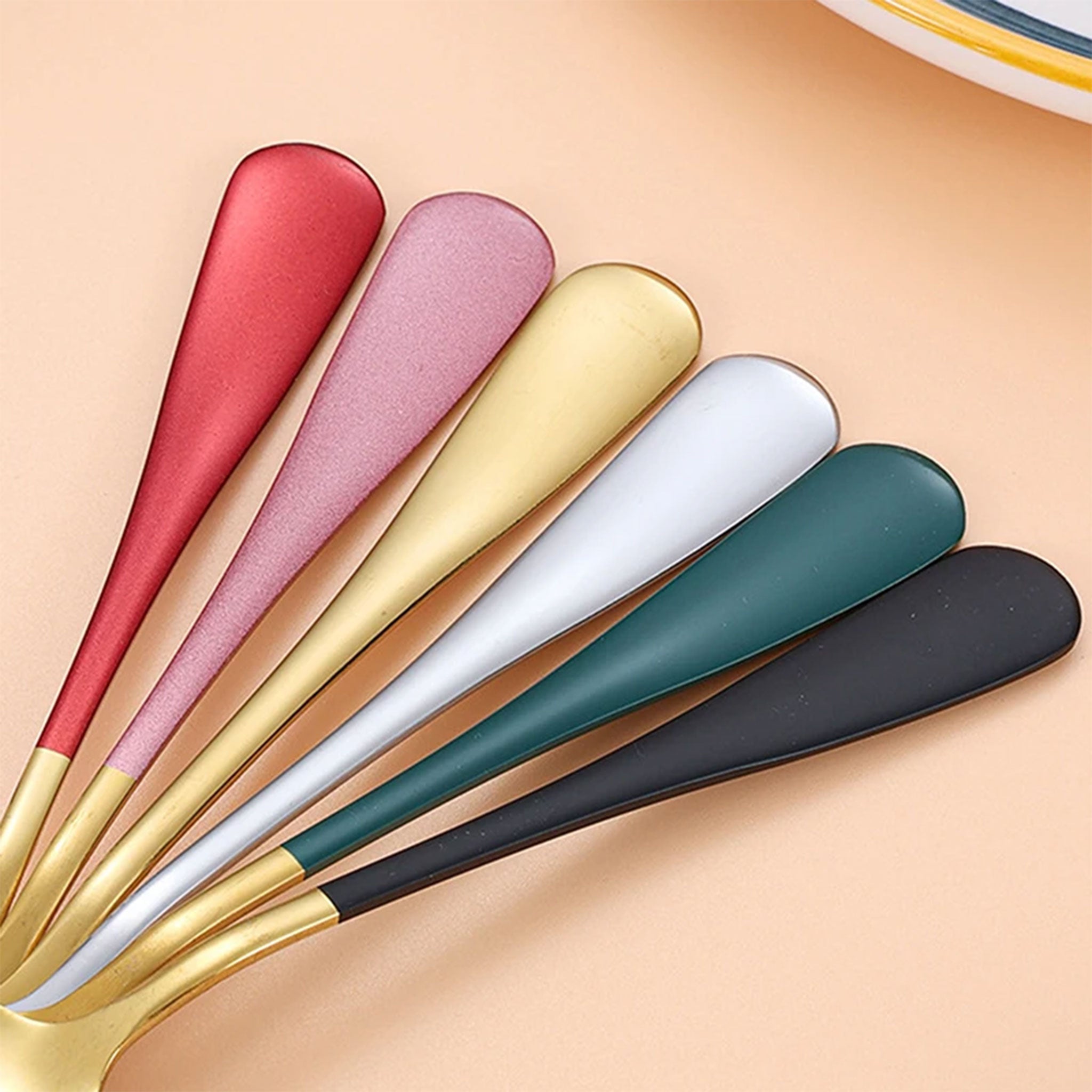 Stainless Steel Korean Spoon – Gold/Silver Mirror Finish