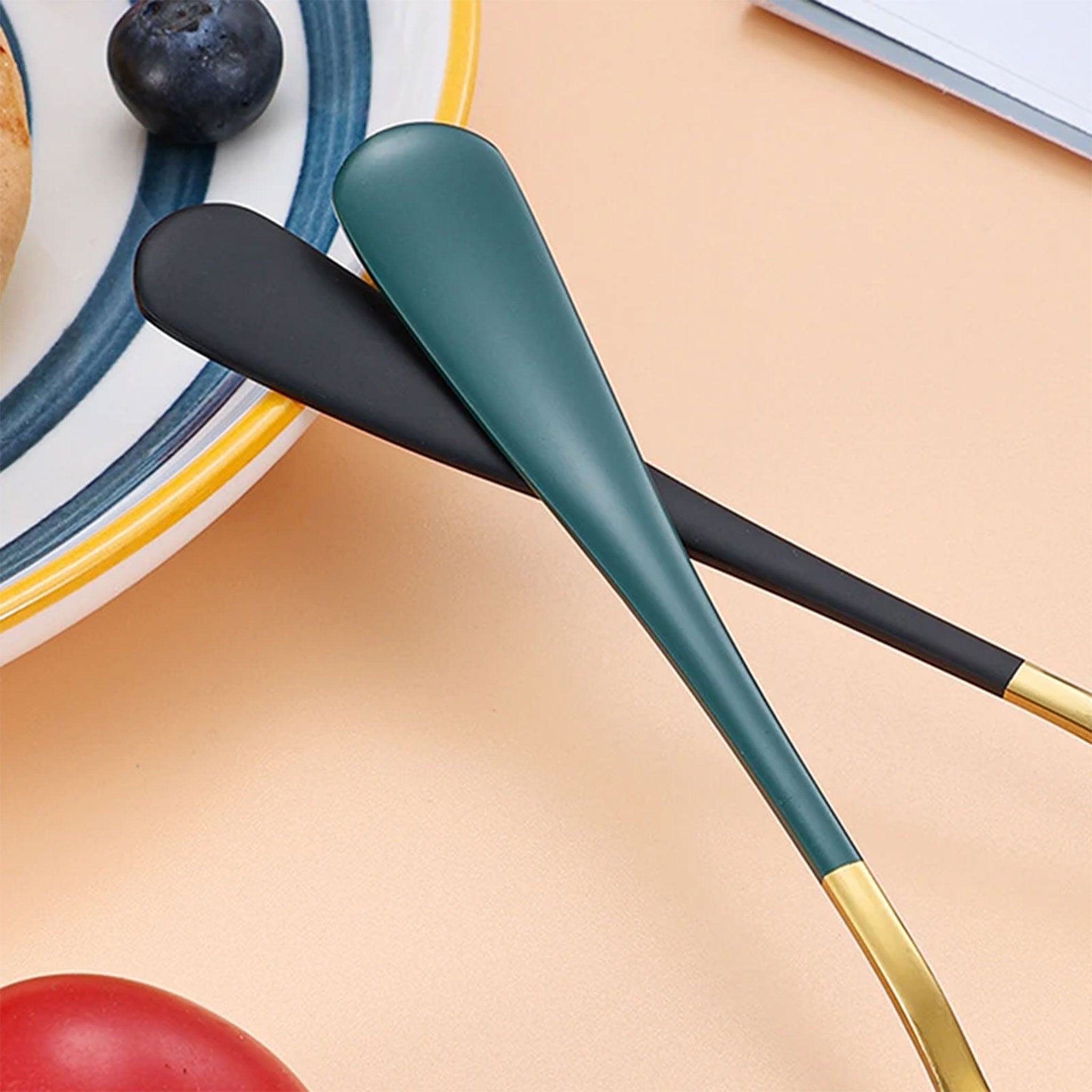 Stainless Steel Korean Spoon – Gold/Silver Mirror Finish