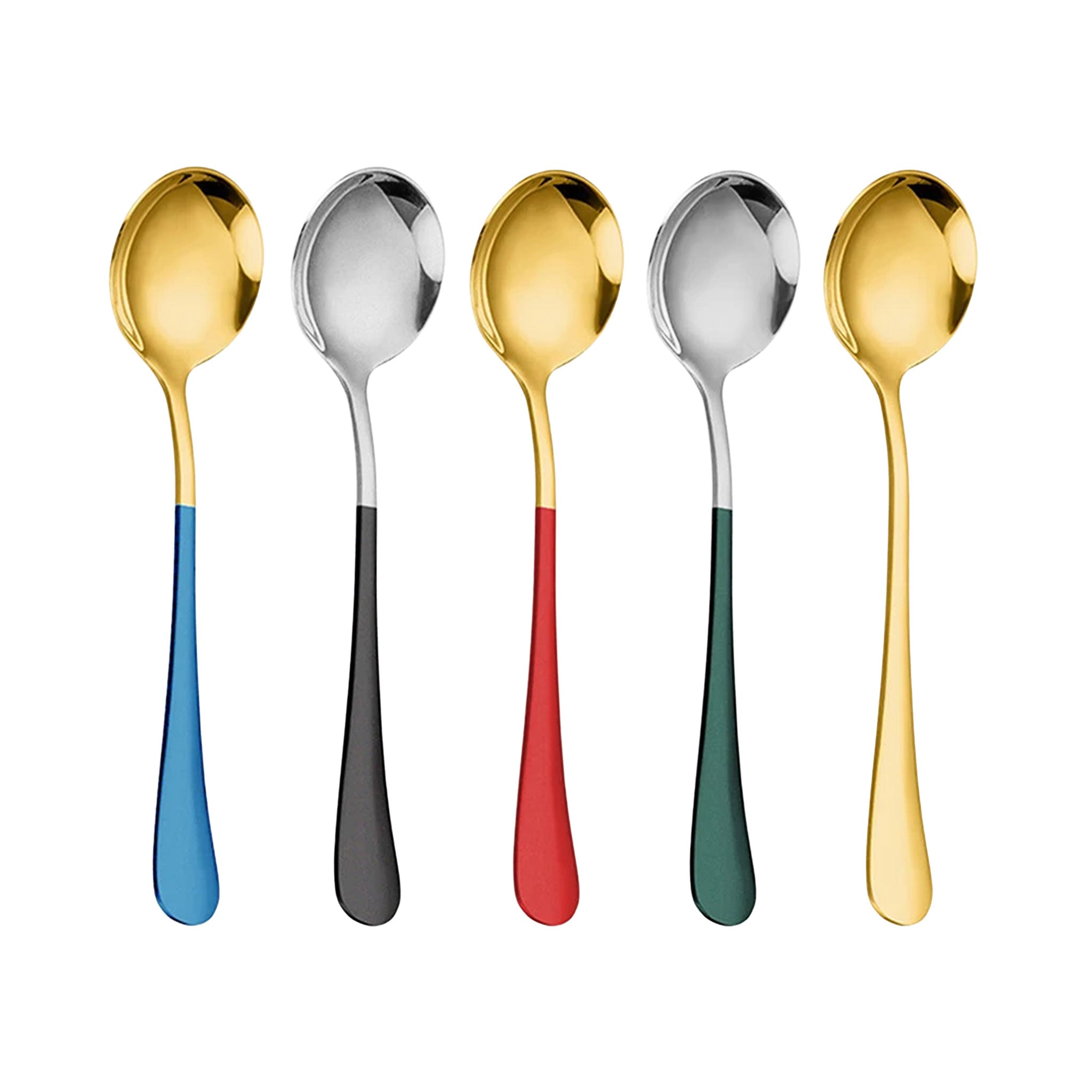 Stainless Steel Korean Spoon – Gold/Silver Mirror Finish