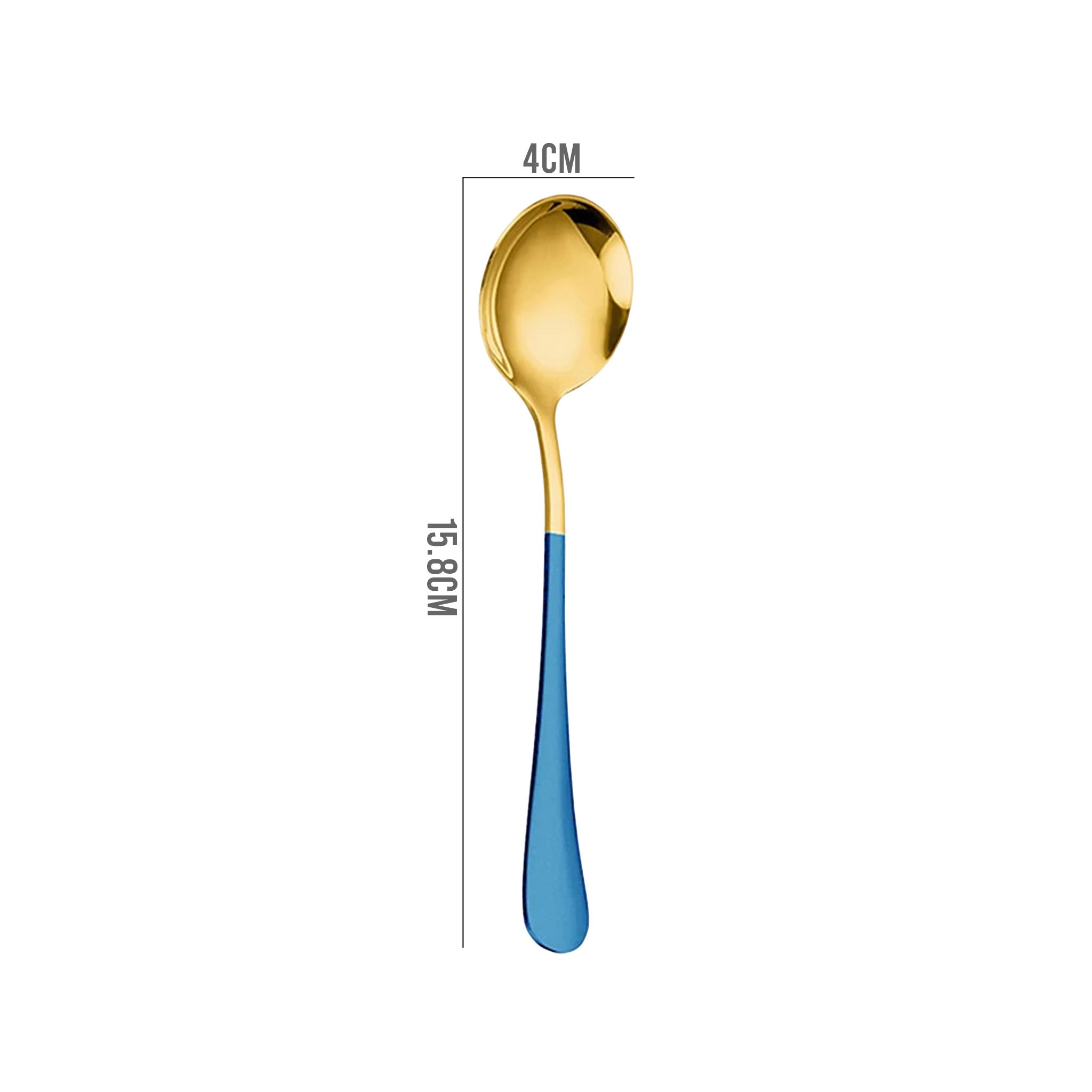 Stainless Steel Korean Spoon – Gold/Silver Mirror Finish