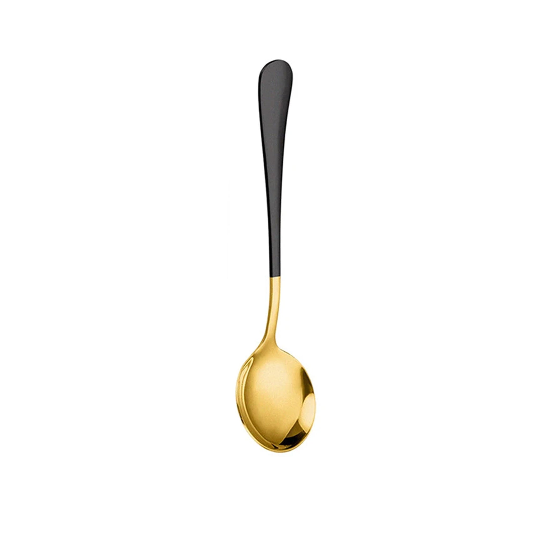 Stainless Steel Korean Spoon – Gold/Silver Mirror Finish