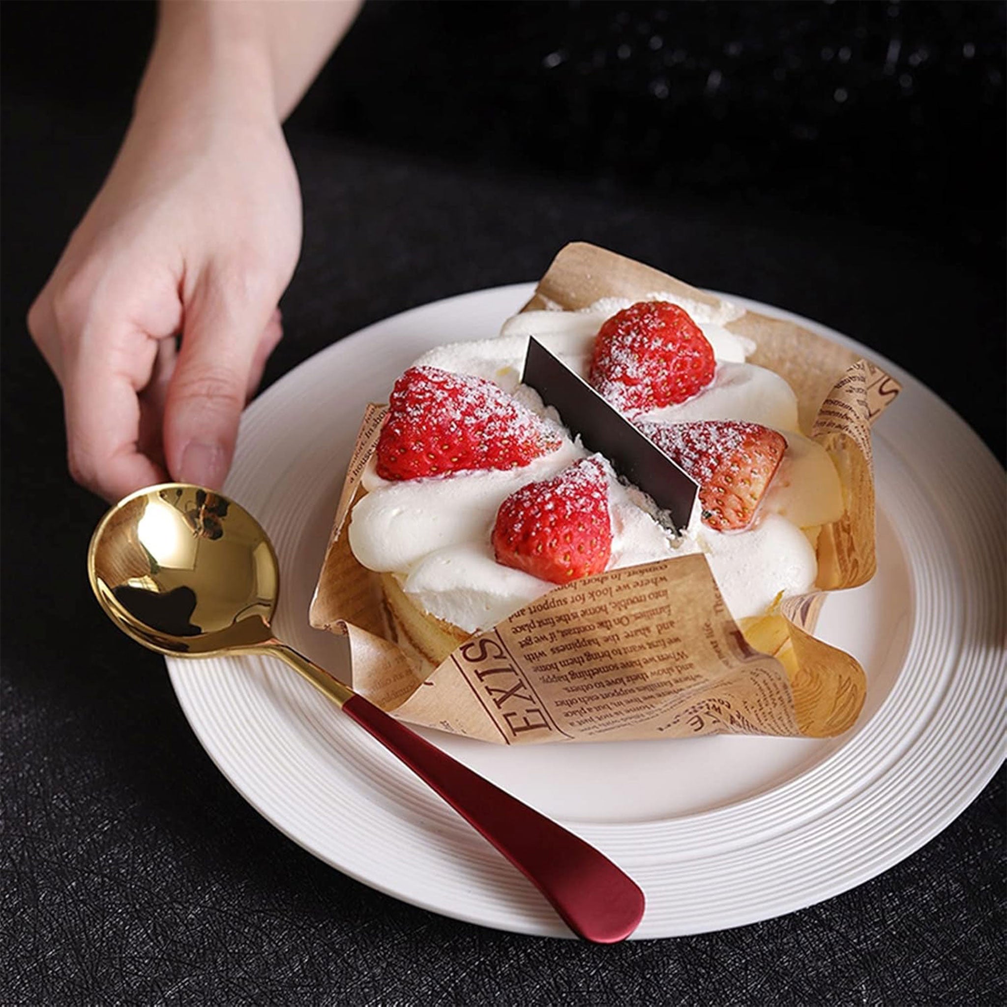 Stainless Steel Korean Spoon – Gold/Silver Mirror Finish