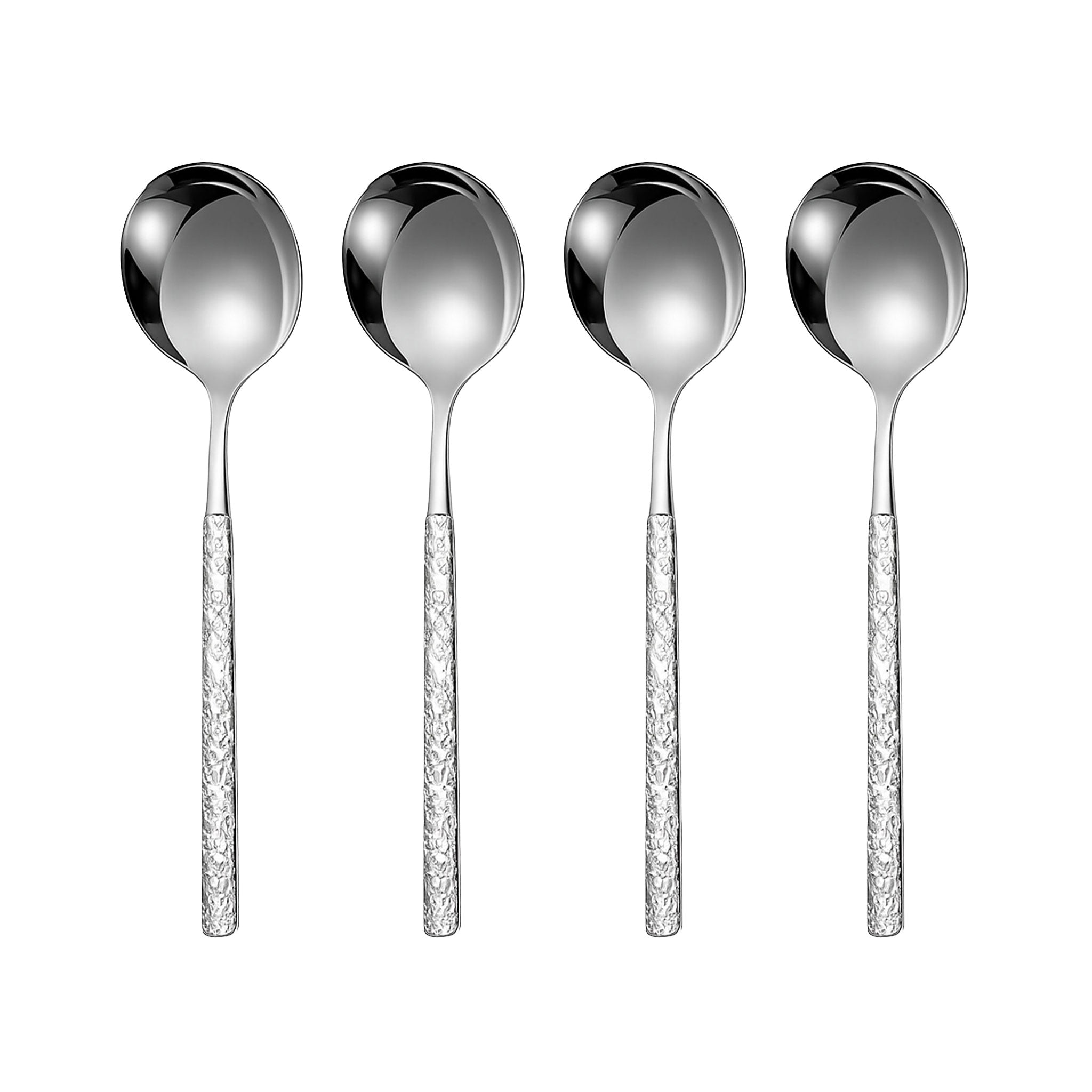 Stainless Steel Long Handle Dessert & Soup Spoons – 1/10pcs Set