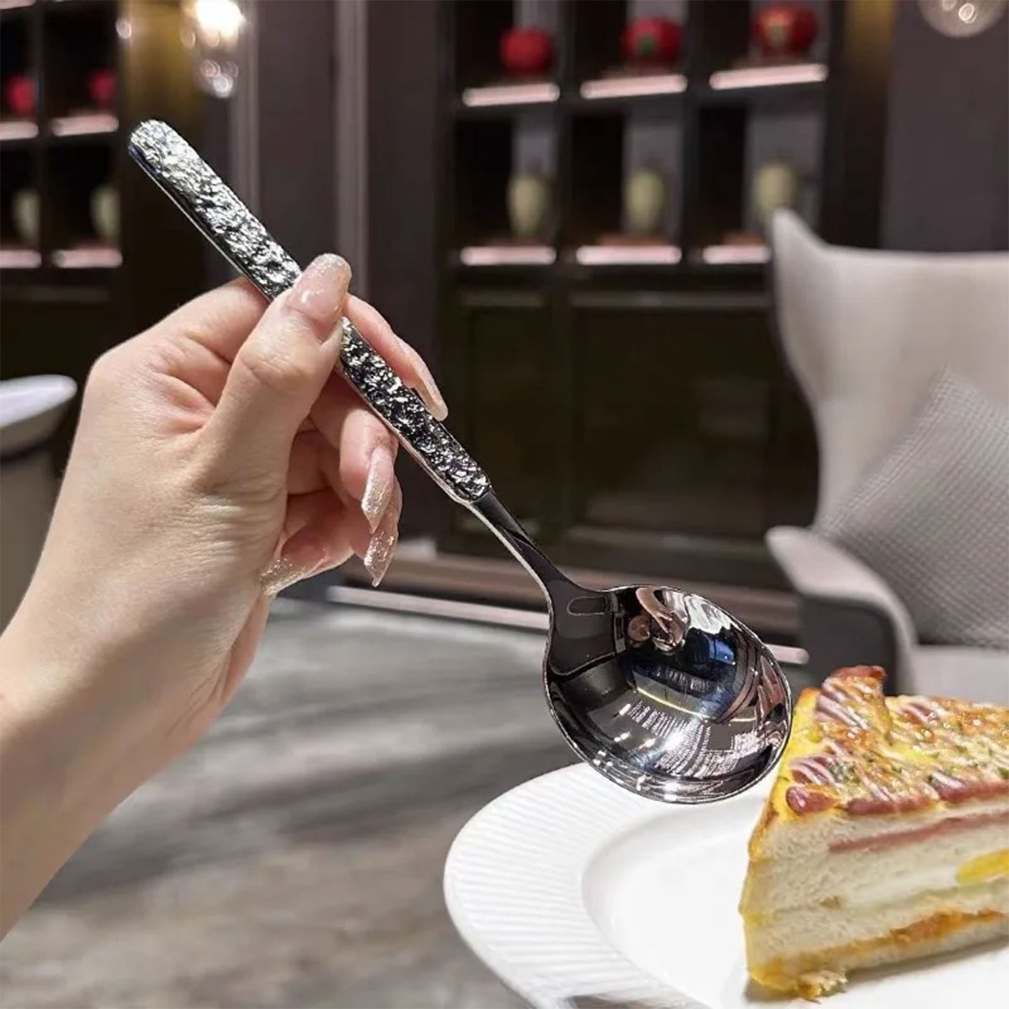 Stainless Steel Long Handle Dessert & Soup Spoons – 1/10pcs Set