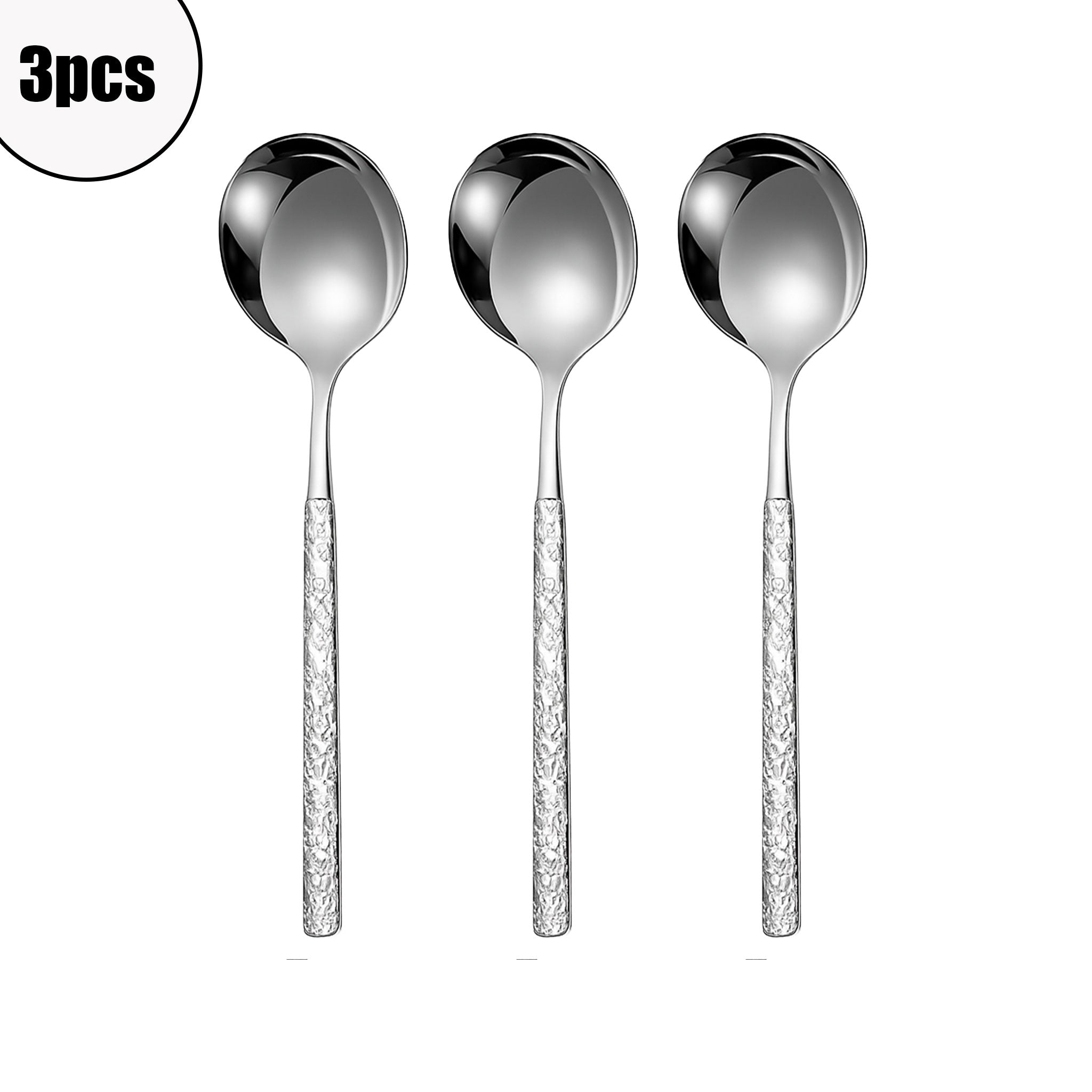 Stainless Steel Long Handle Dessert & Soup Spoons – 1/10pcs Set