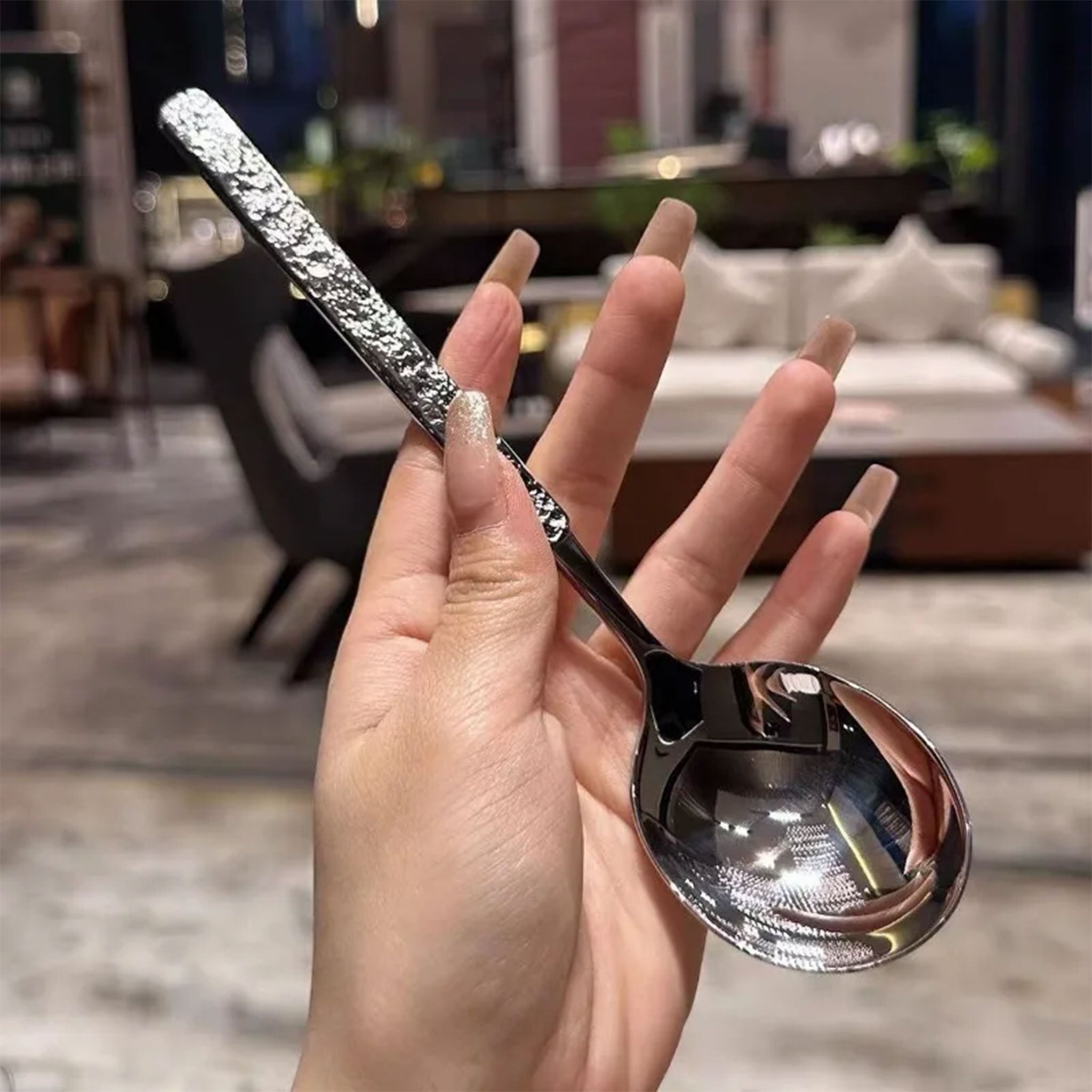 Stainless Steel Long Handle Dessert & Soup Spoons – 1/10pcs Set