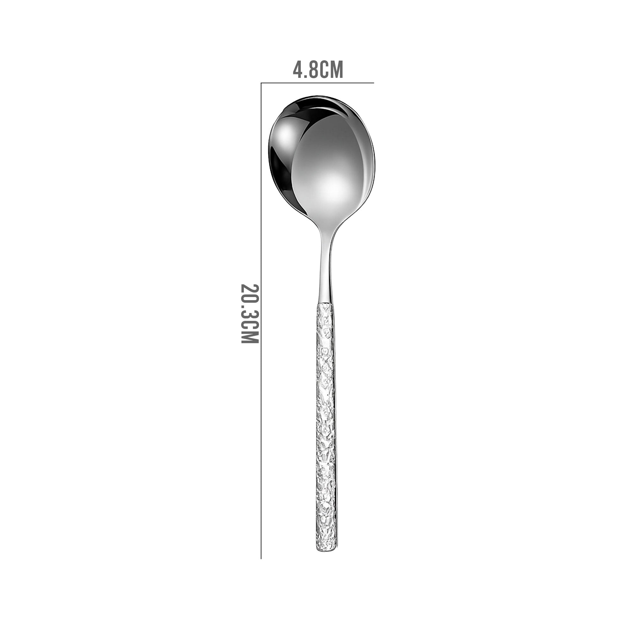 Stainless Steel Long Handle Dessert & Soup Spoons – 1/10pcs Set