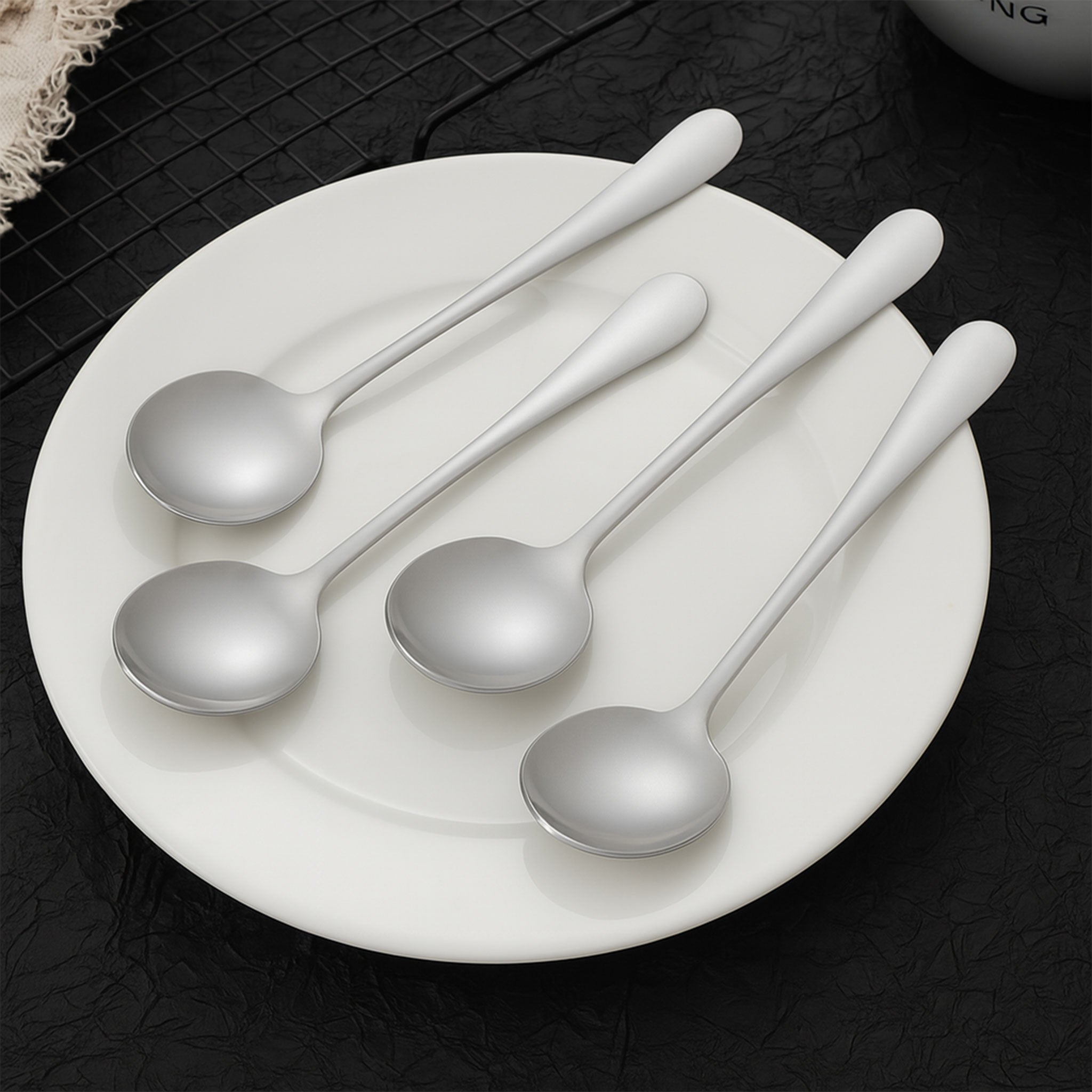 Stainless Steel Round Head Meal Spoon