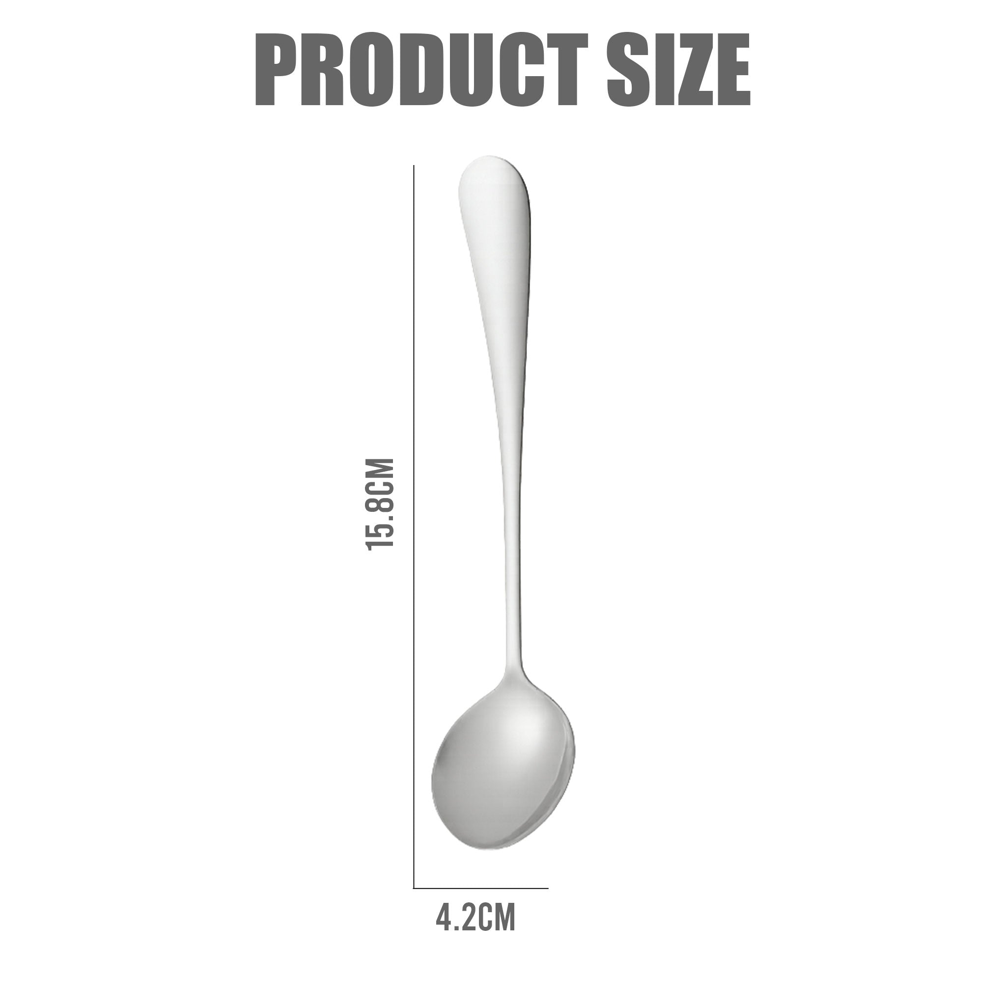 Stainless Steel Round Head Meal Spoon