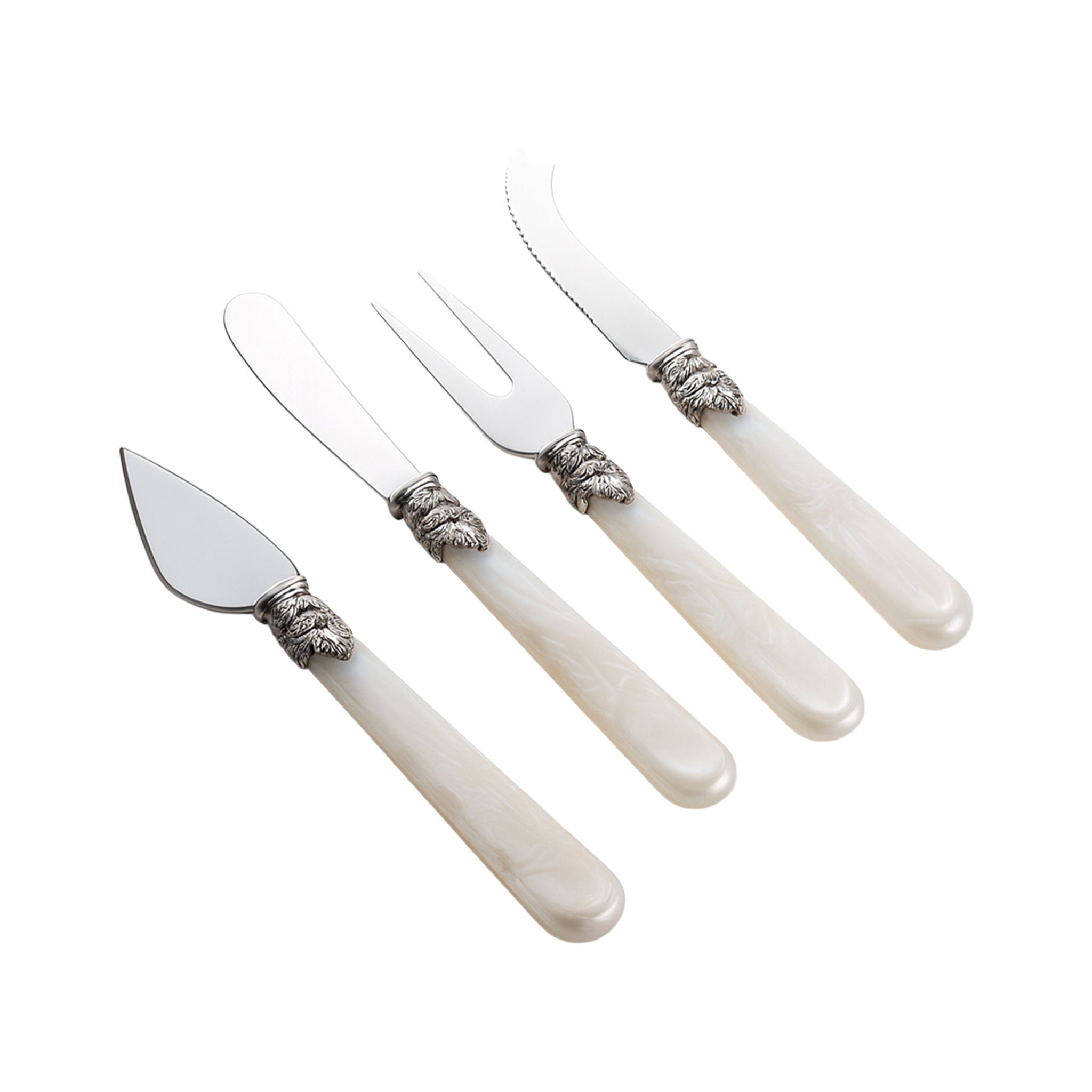 Stainless Steel Pearl Handle Cheese & Butter Knife Set