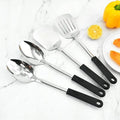 Stainless Steel Spoon Spatula Set Kitchen Utensils Cooking Spatula Long Handle Large Spoon Colander Soup Spoon Rice Spoon wiktra