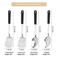 Stainless Steel Spoon Spatula Set Kitchen Utensils Cooking Spatula Long Handle Large Spoon Colander Soup Spoon Rice Spoon wiktra