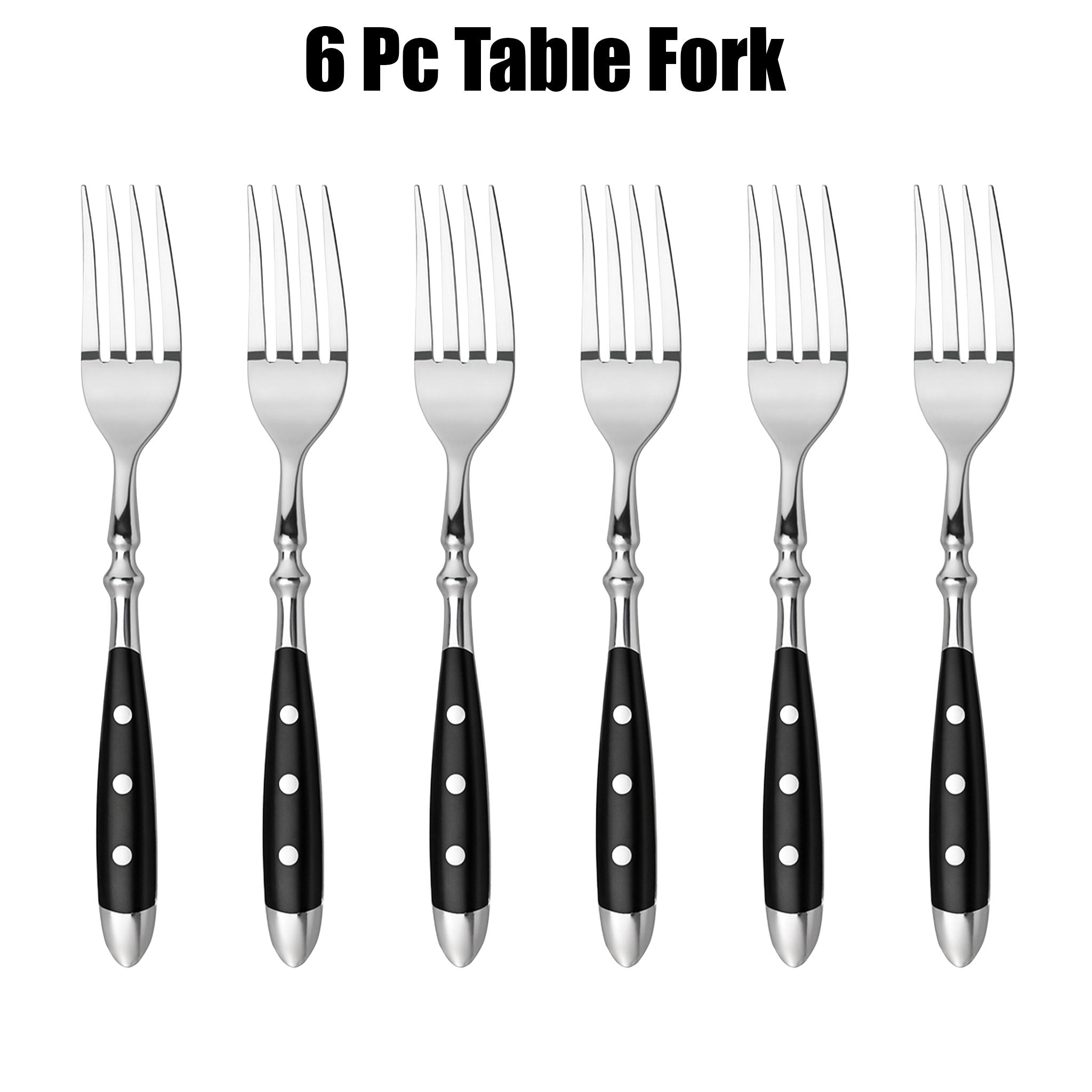 Stainless Steel Steak Knife Set with Polished Handles