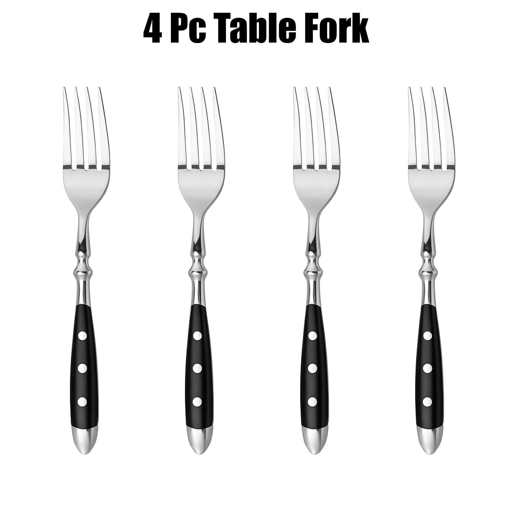 Stainless Steel Steak Knife Set with Polished Handles
