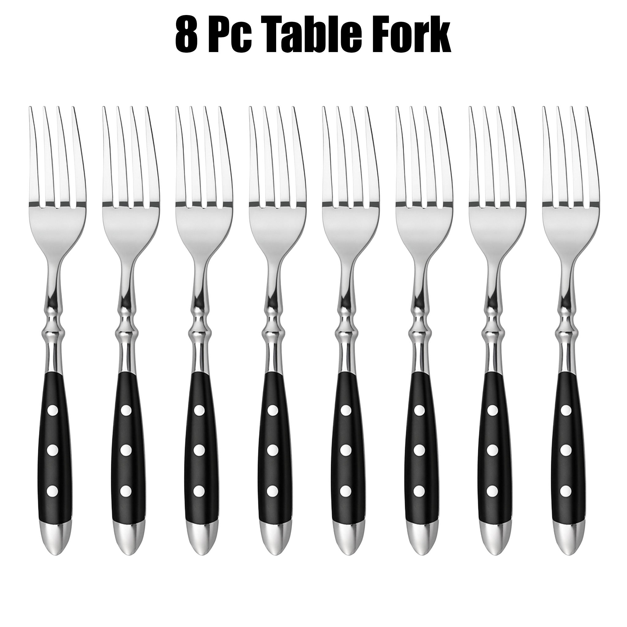 Stainless Steel Steak Knife Set with Polished Handles