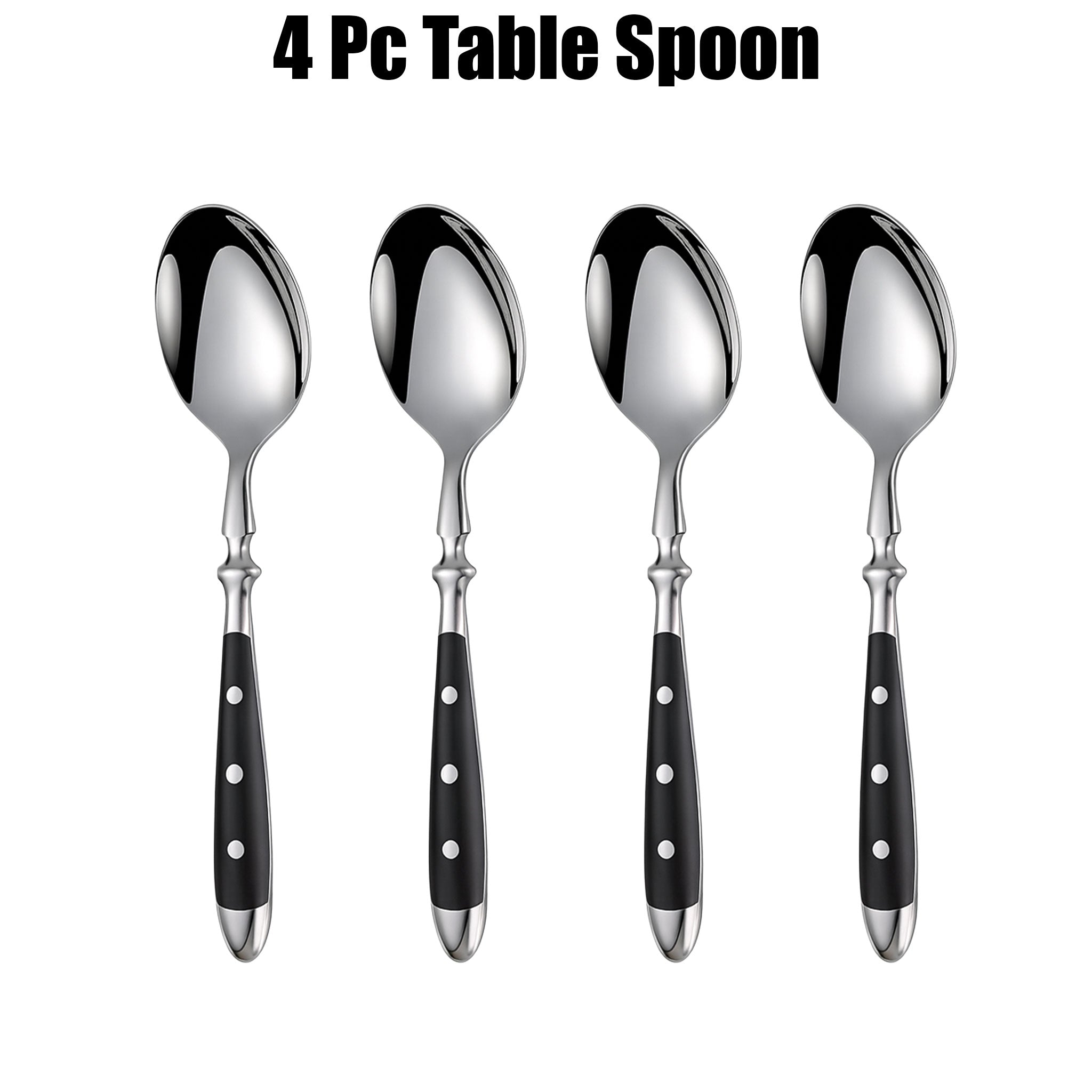 Stainless Steel Steak Knife Set with Polished Handles