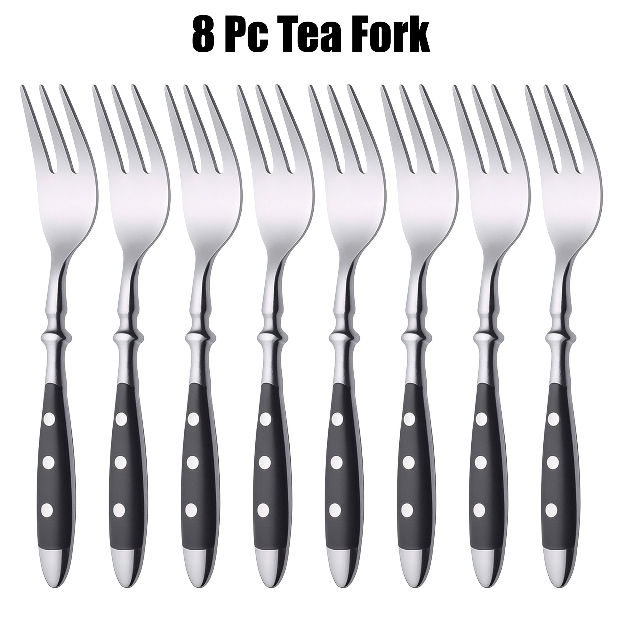 Stainless Steel Steak Knife Set with Polished Handles