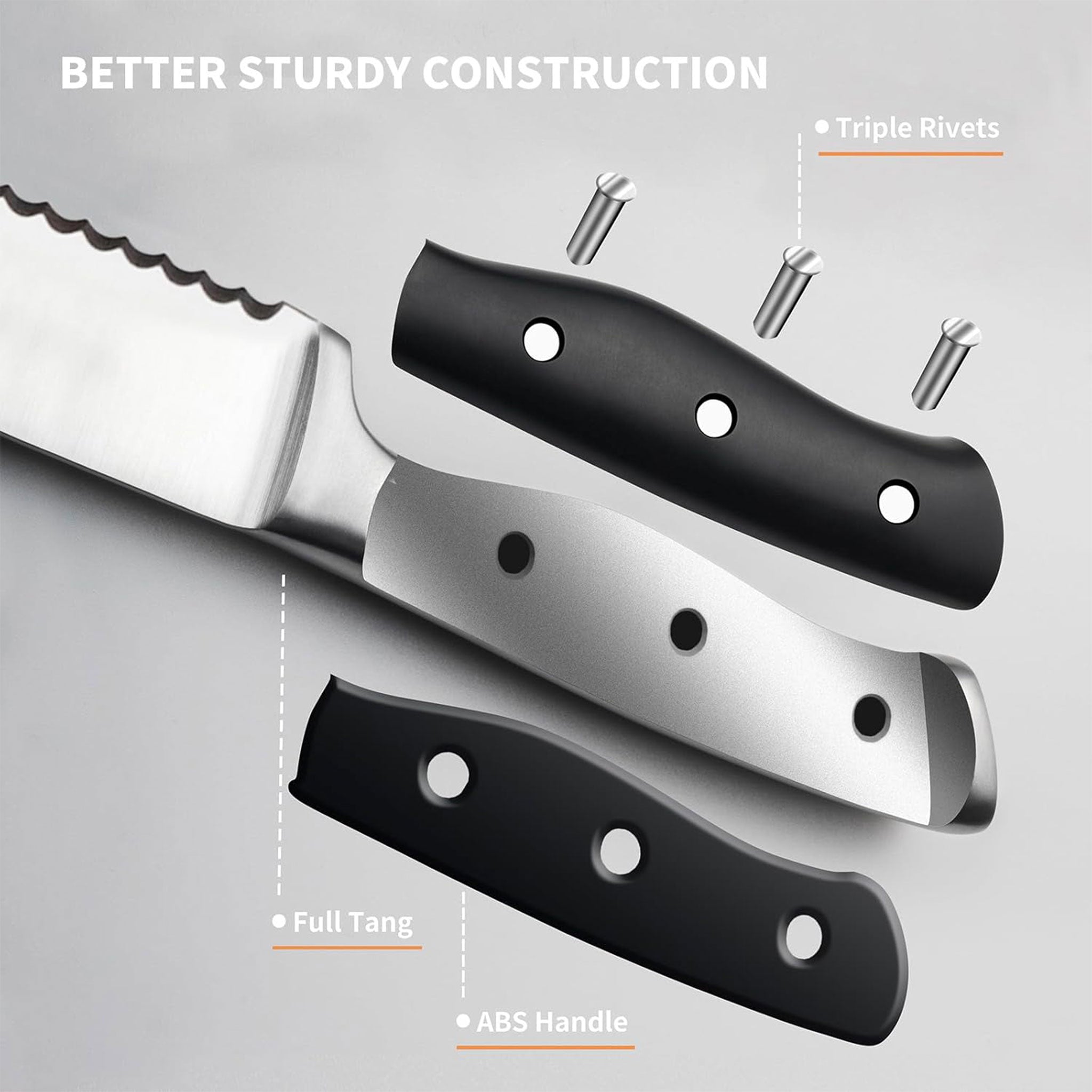"Stainless Steel Steak & Utility Knife – Multi-Purpose Kitchen Tool"
