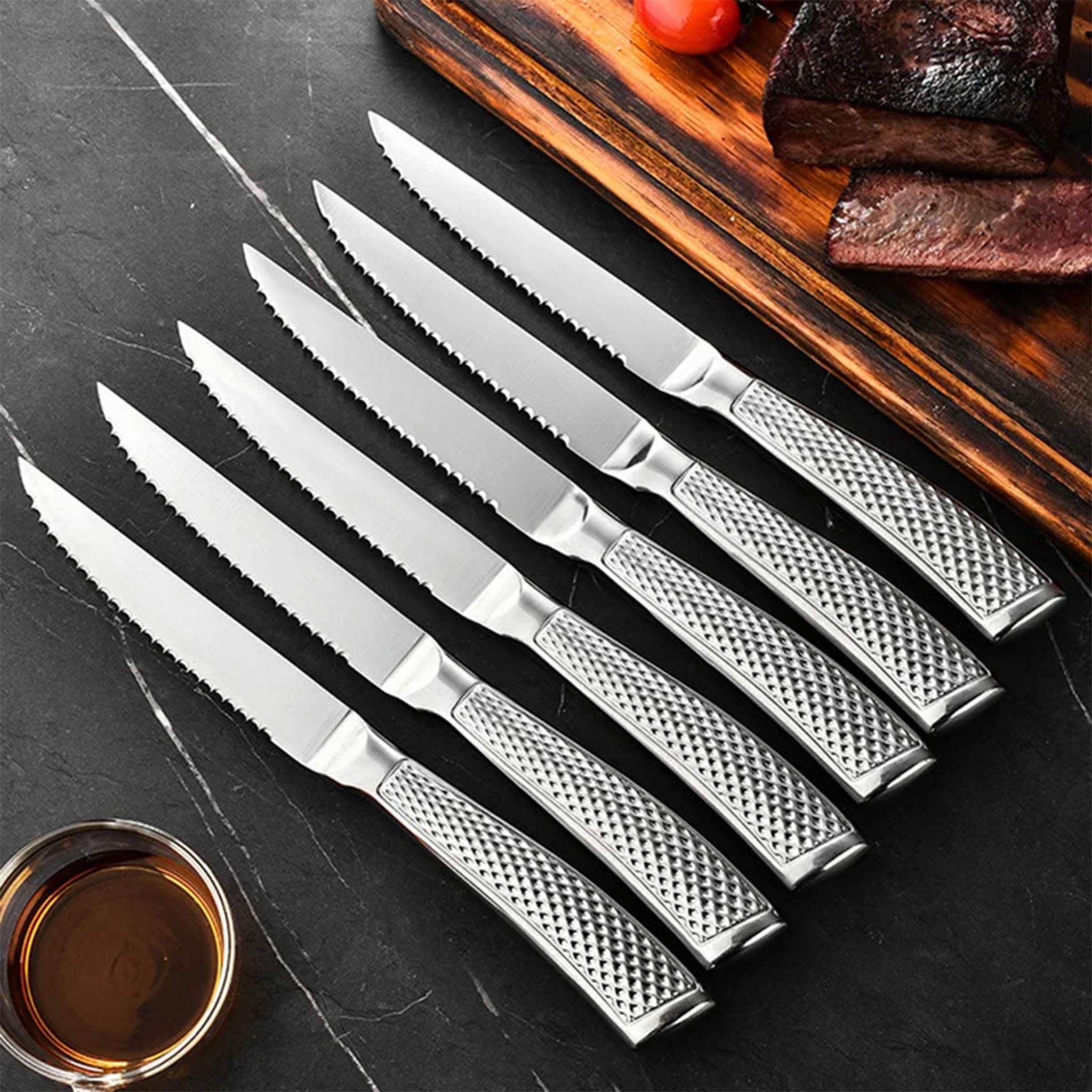 "Stainless Steel Steak & Utility Knife – Multi-Purpose Kitchen Tool"