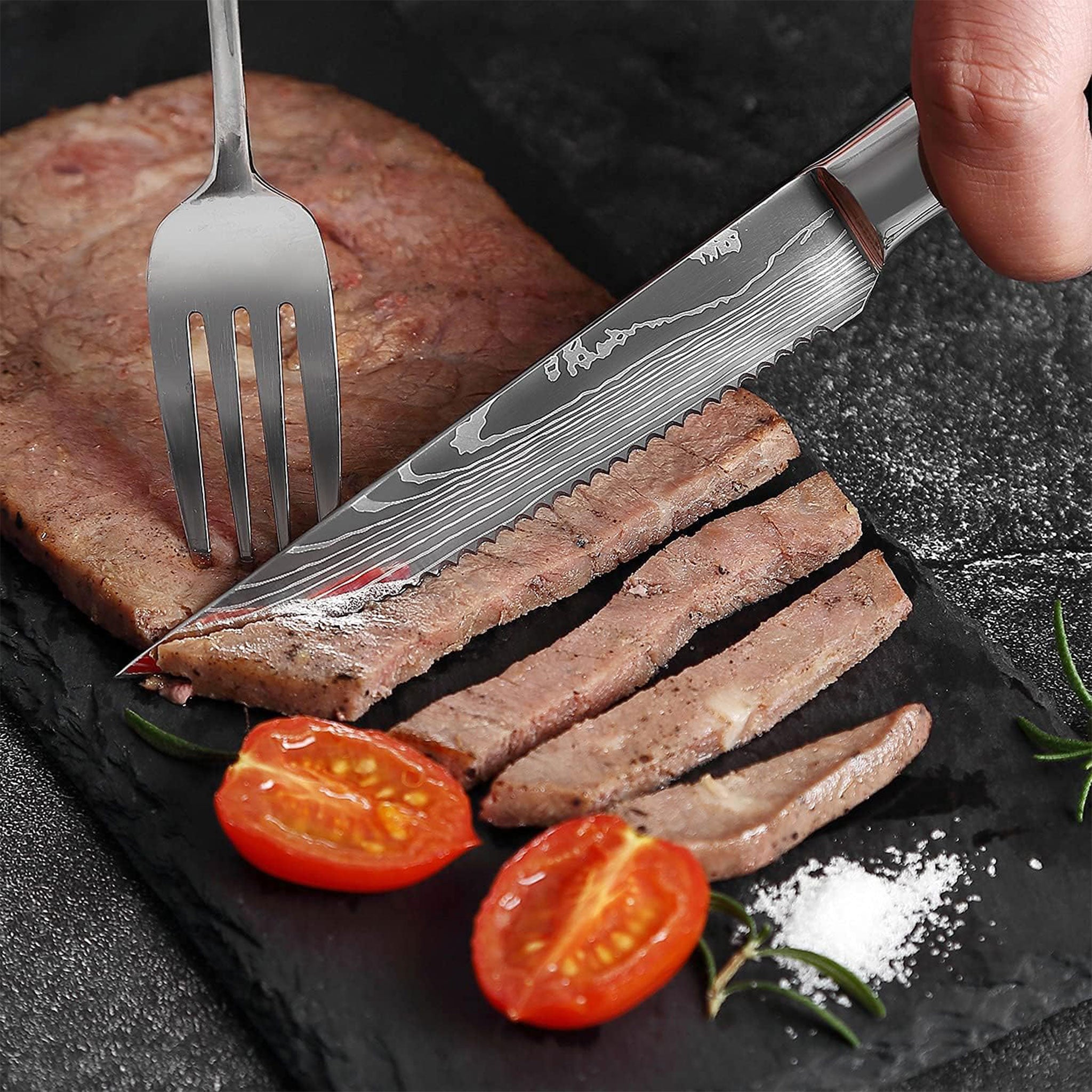 "Stainless Steel Steak & Utility Knife – Multi-Purpose Kitchen Tool"