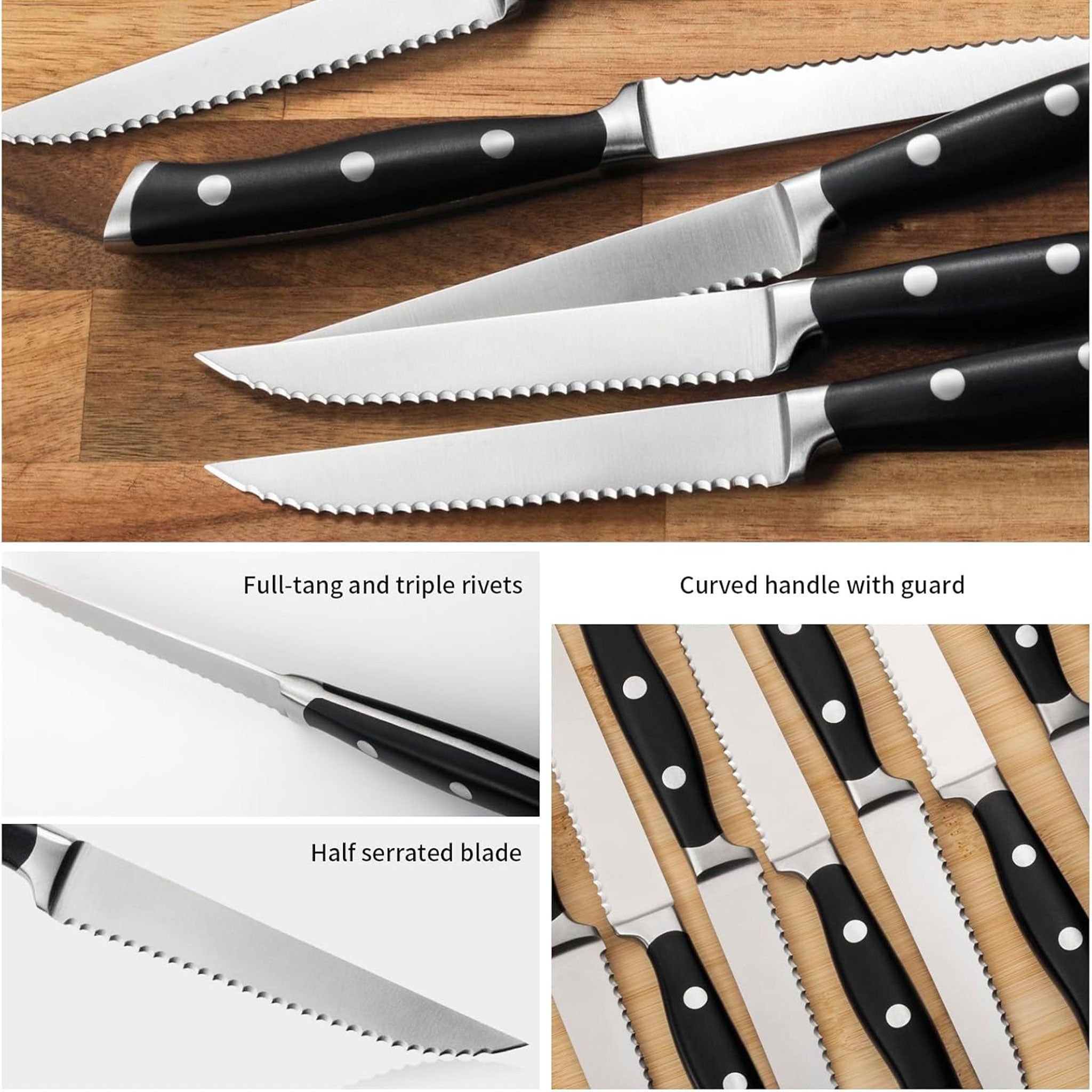 "Stainless Steel Steak & Utility Knife – Multi-Purpose Kitchen Tool"