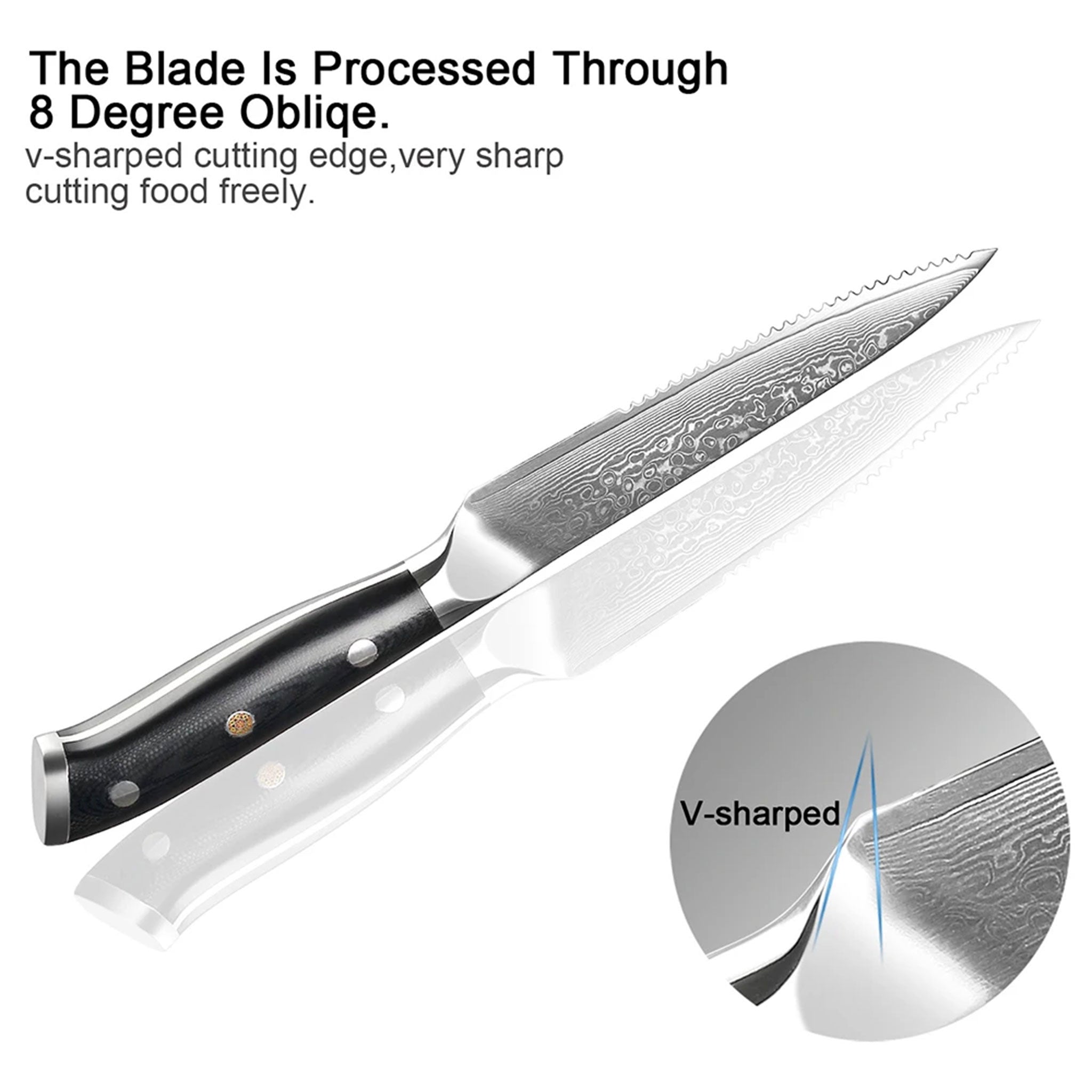 "Stainless Steel Steak & Utility Knife – Multi-Purpose Kitchen Tool"