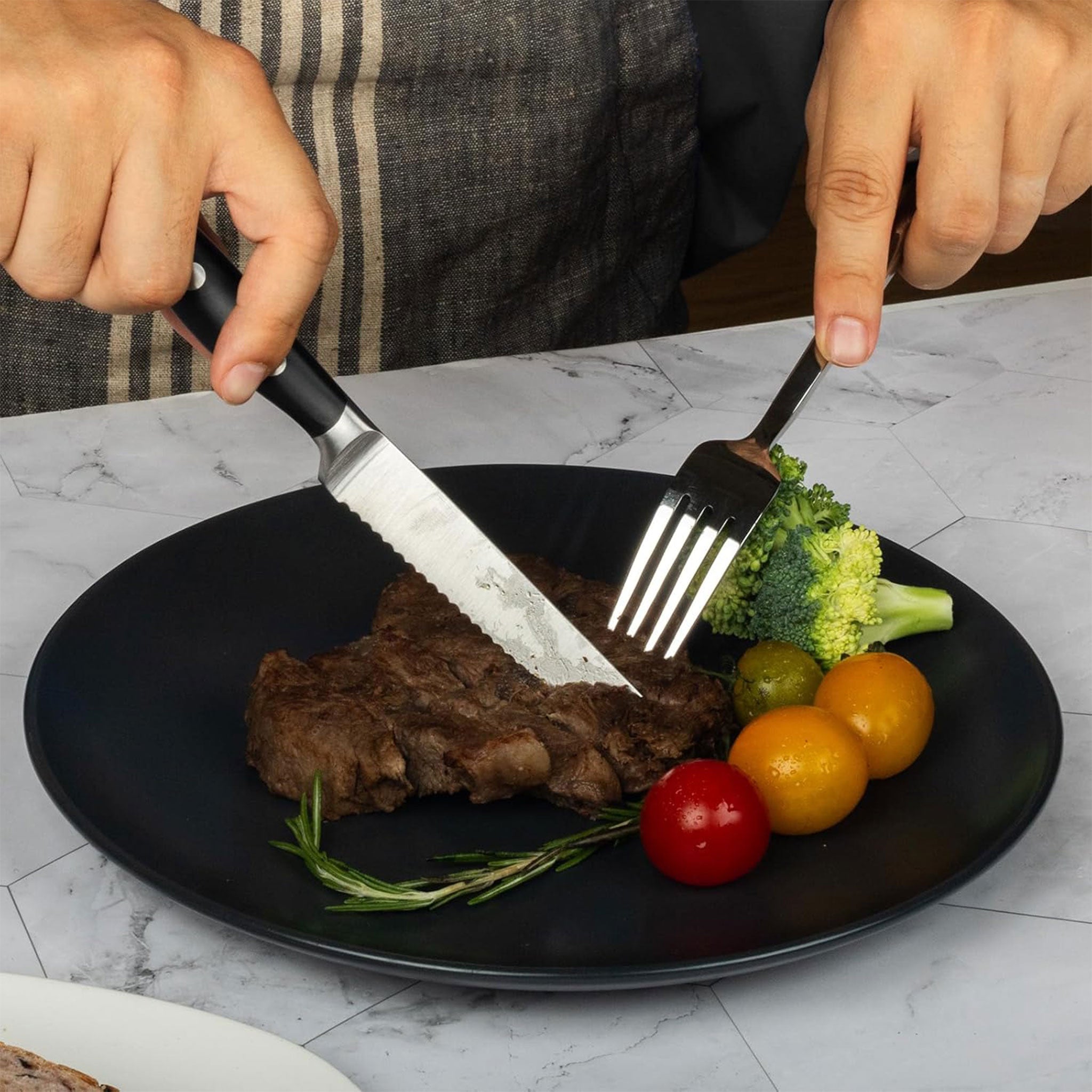 "Stainless Steel Steak & Utility Knife – Multi-Purpose Kitchen Tool"