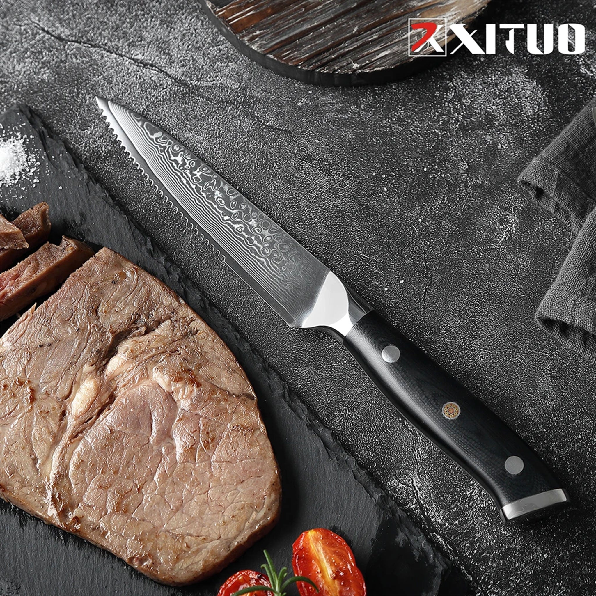 "Stainless Steel Steak & Utility Knife – Multi-Purpose Kitchen Tool"