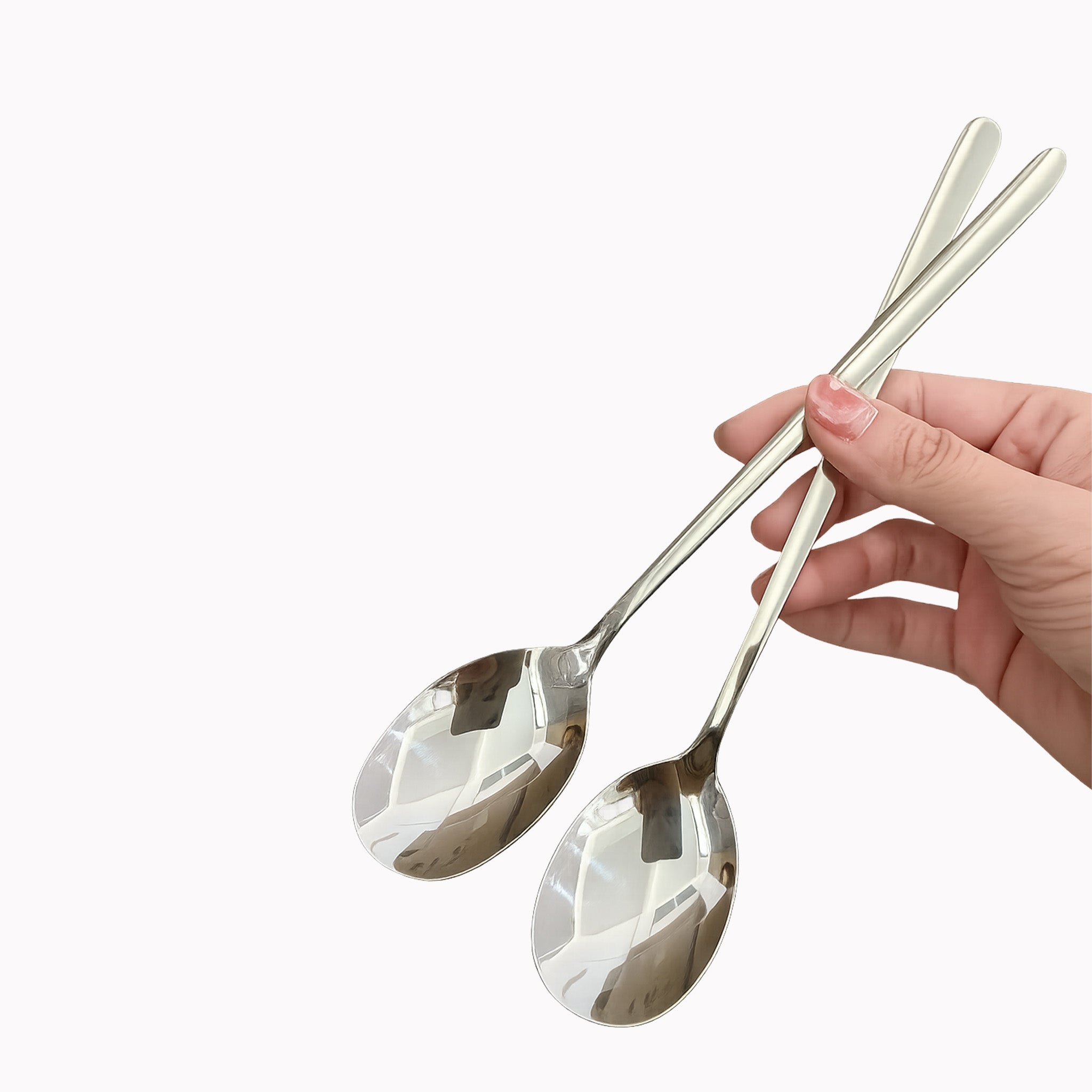 "Stainless Steel Long-Handled Multi-Purpose Spoon"